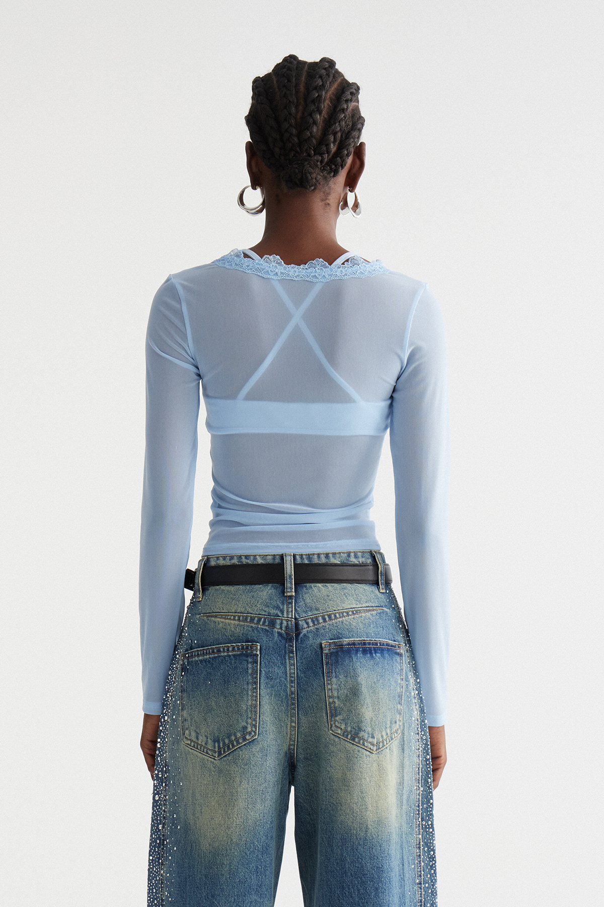 Inayah Long Sleeve Mesh Top