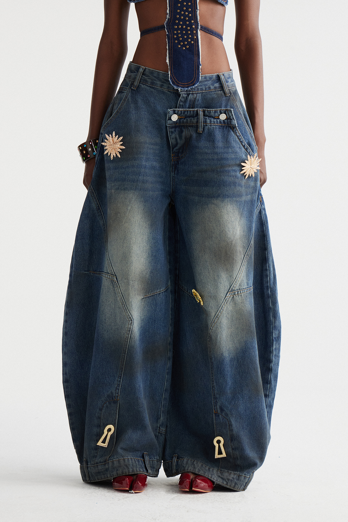 Inbar Deconstruct Embellished Jeans