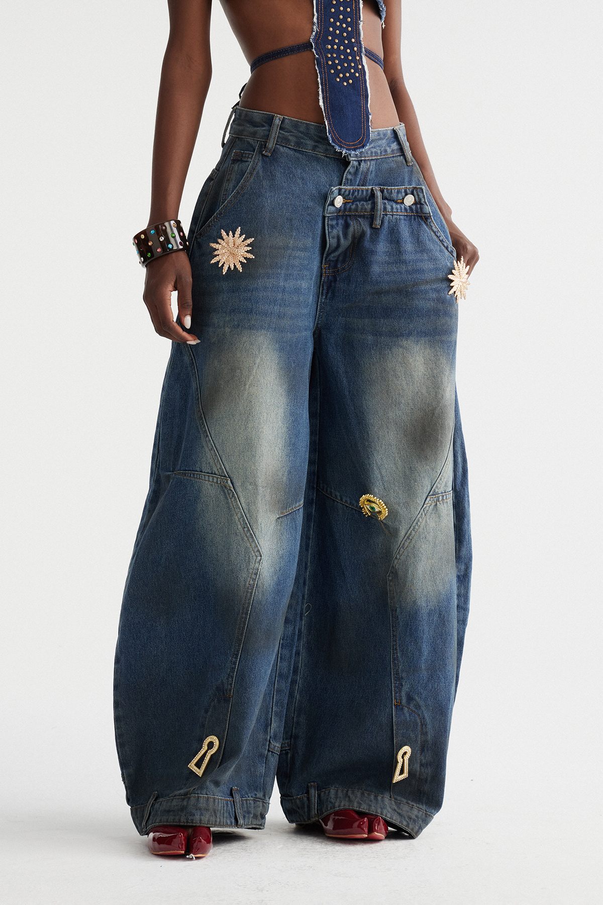 Inbar Deconstruct Embellished Jeans