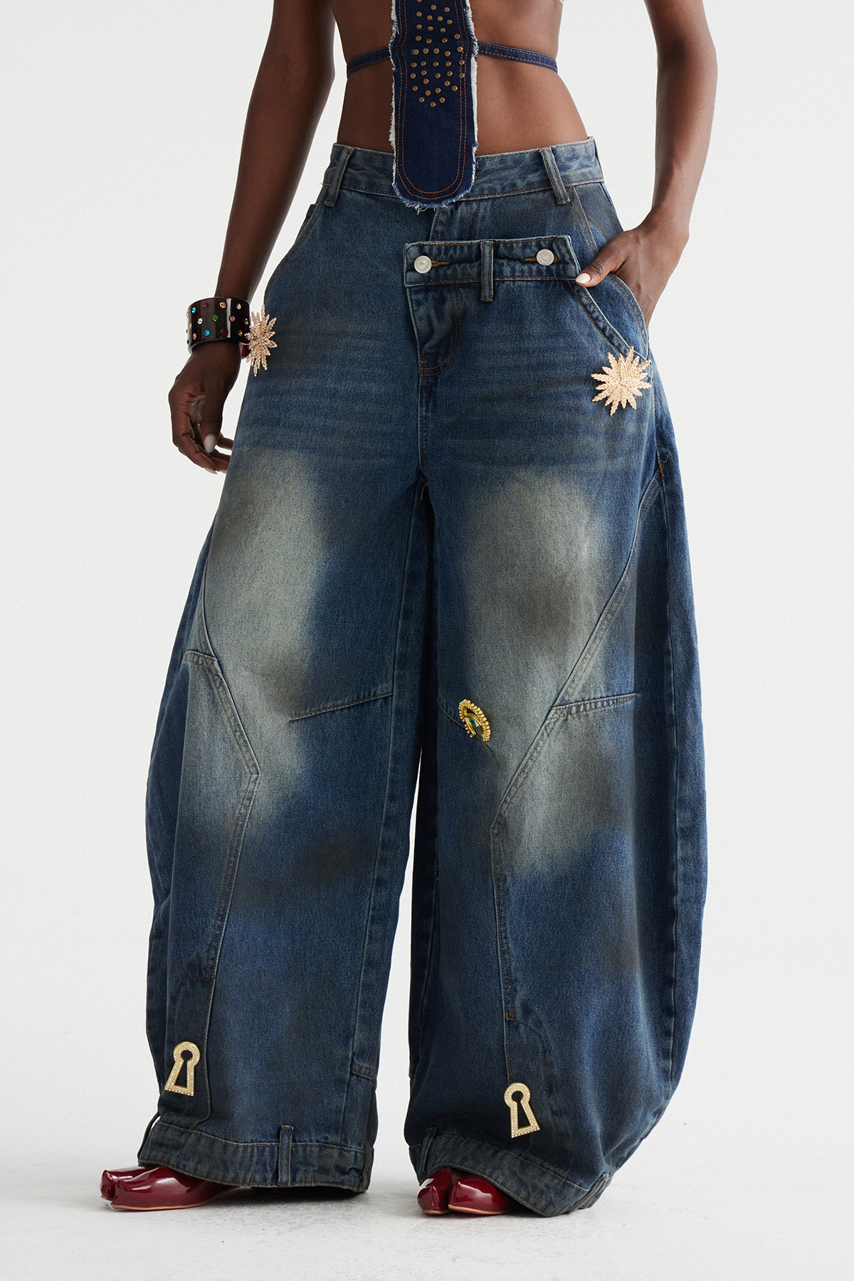Inbar Deconstruct Embellished Jeans