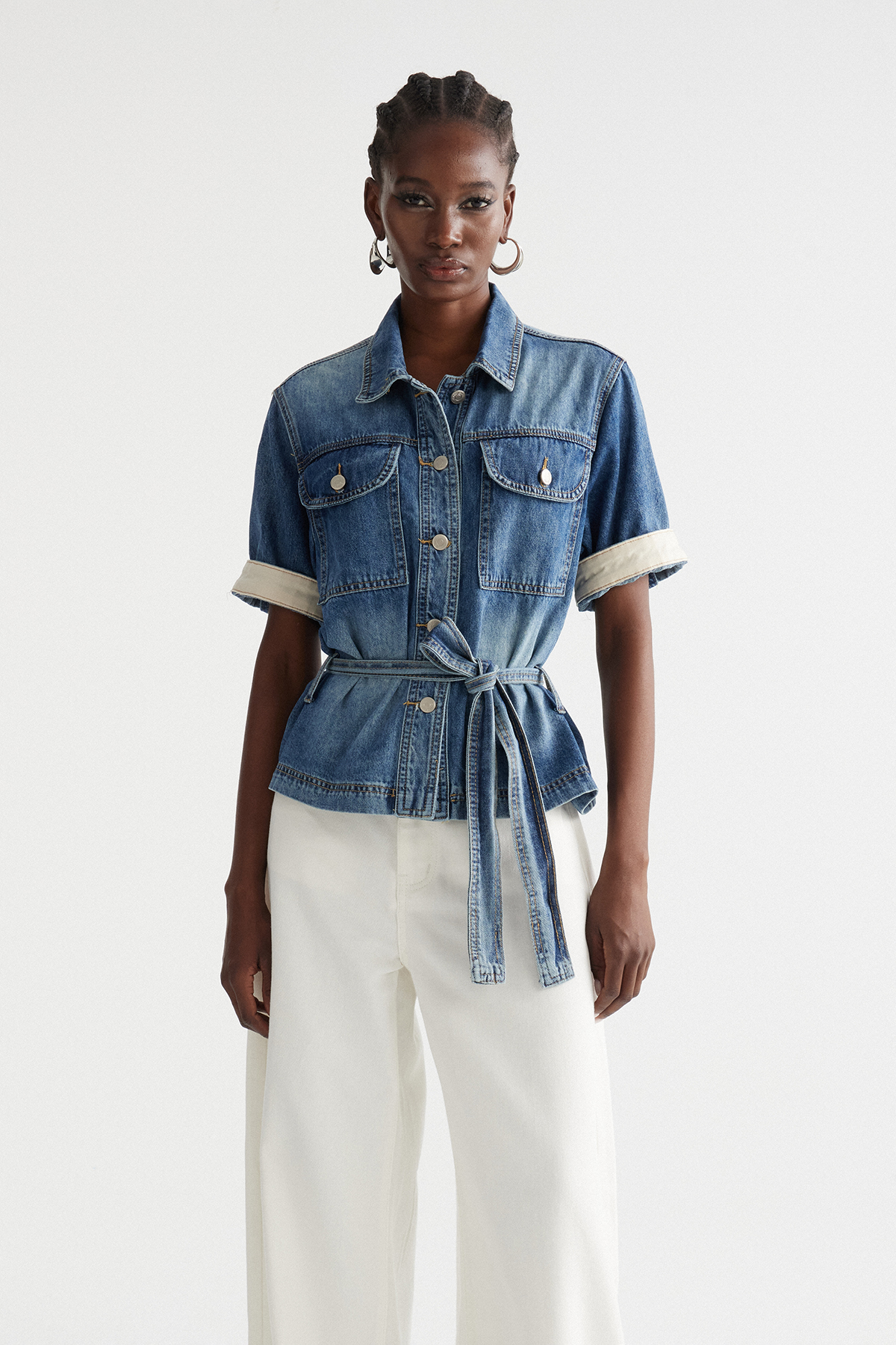 Indah Belt Denim Jacket