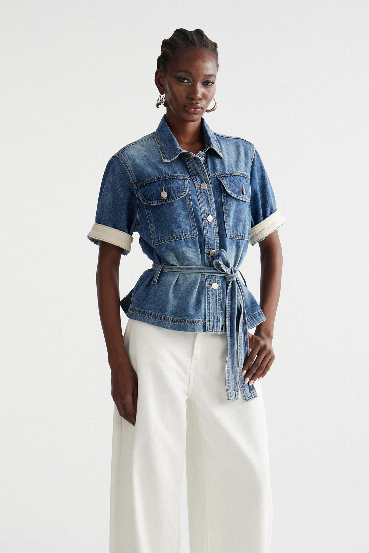 Indah Belt Denim Jacket