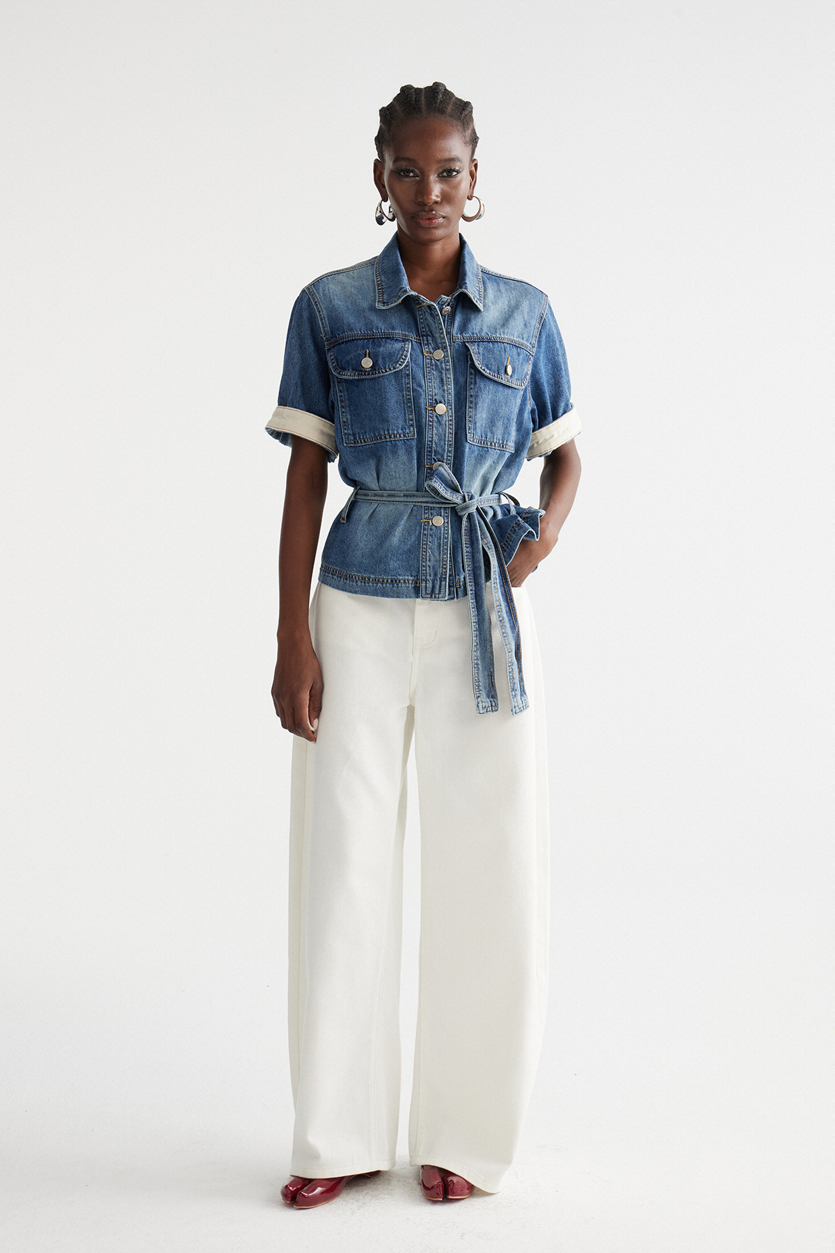Indah Belt Denim Jacket