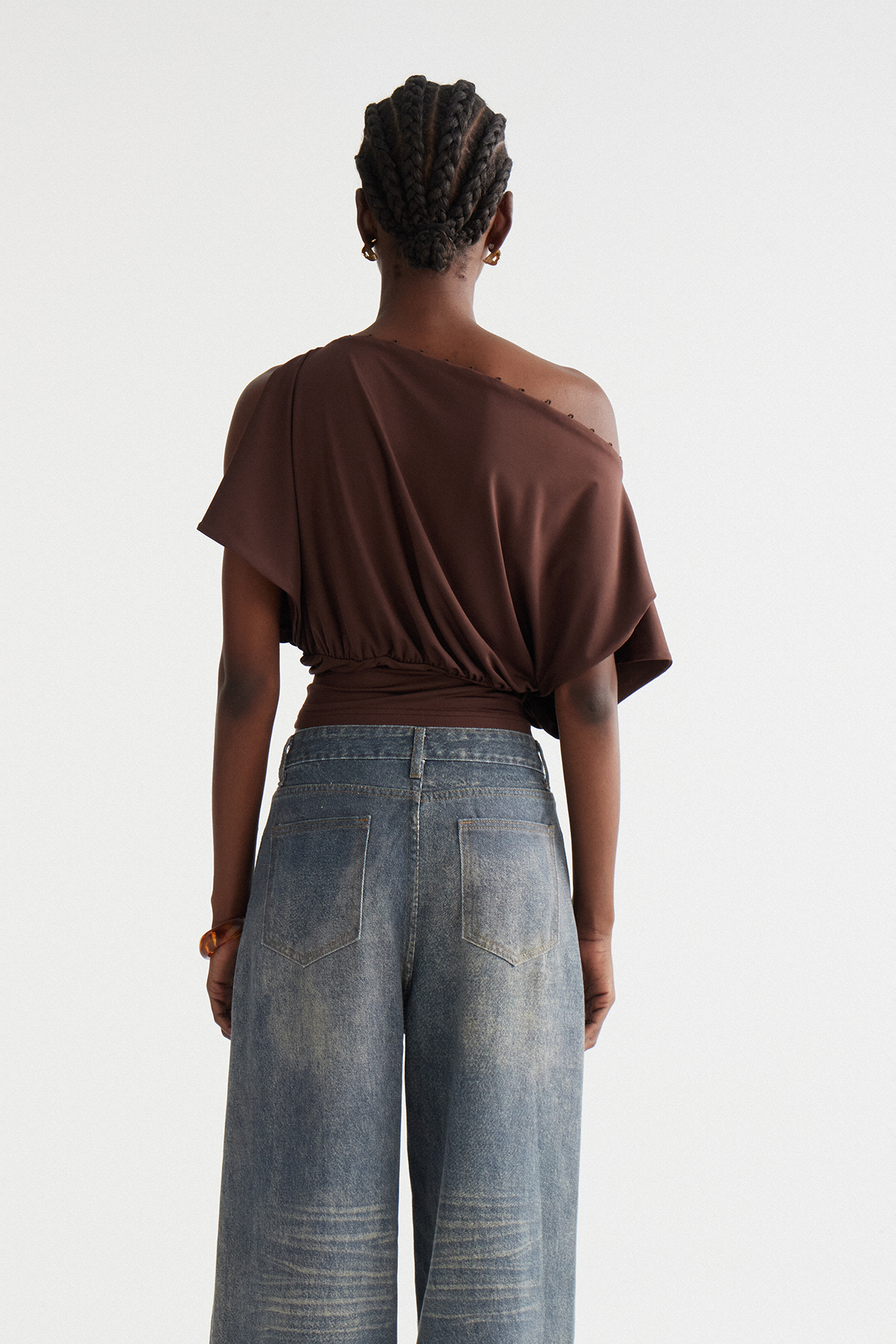 Indika Button Draped Top