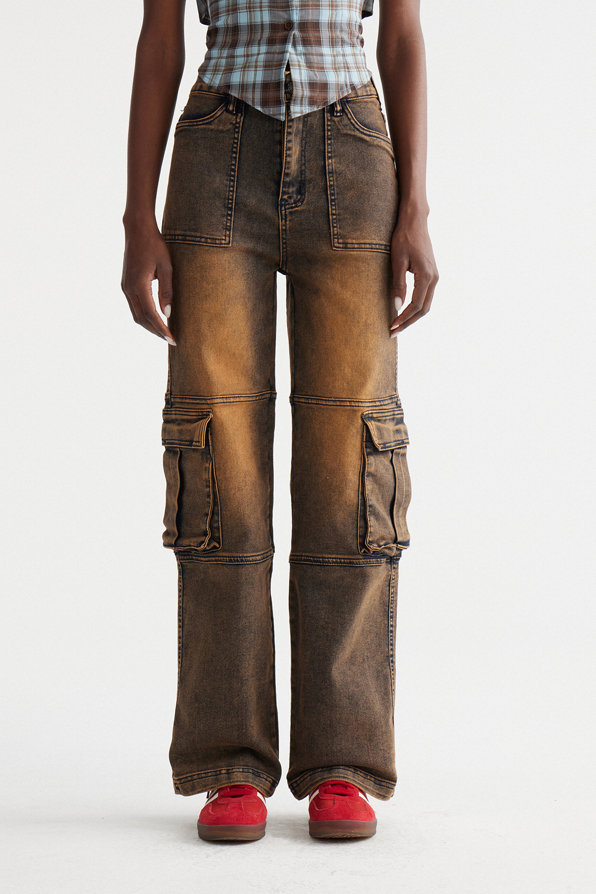 Indy Bleached Cargo Jeans