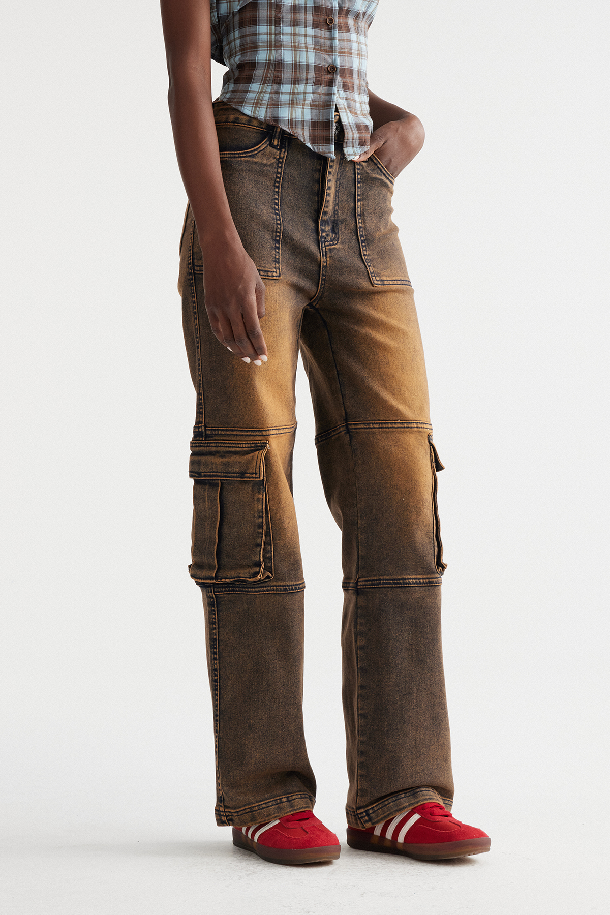 Indy Bleached Cargo Jeans