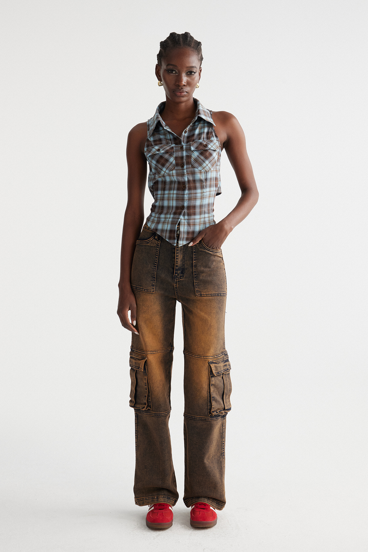 Indy Bleached Cargo Jeans
