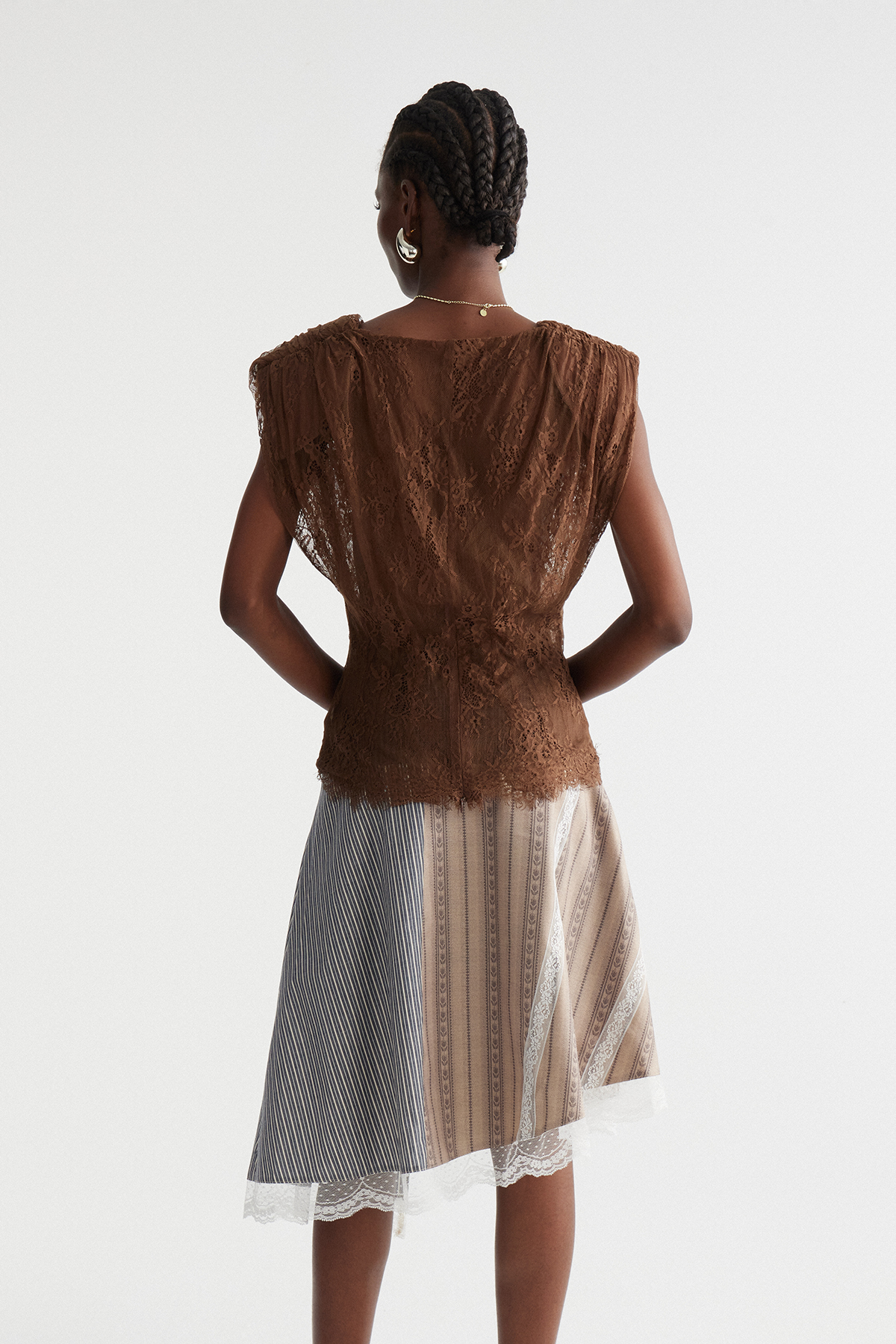 Ines V Neck Lace Top