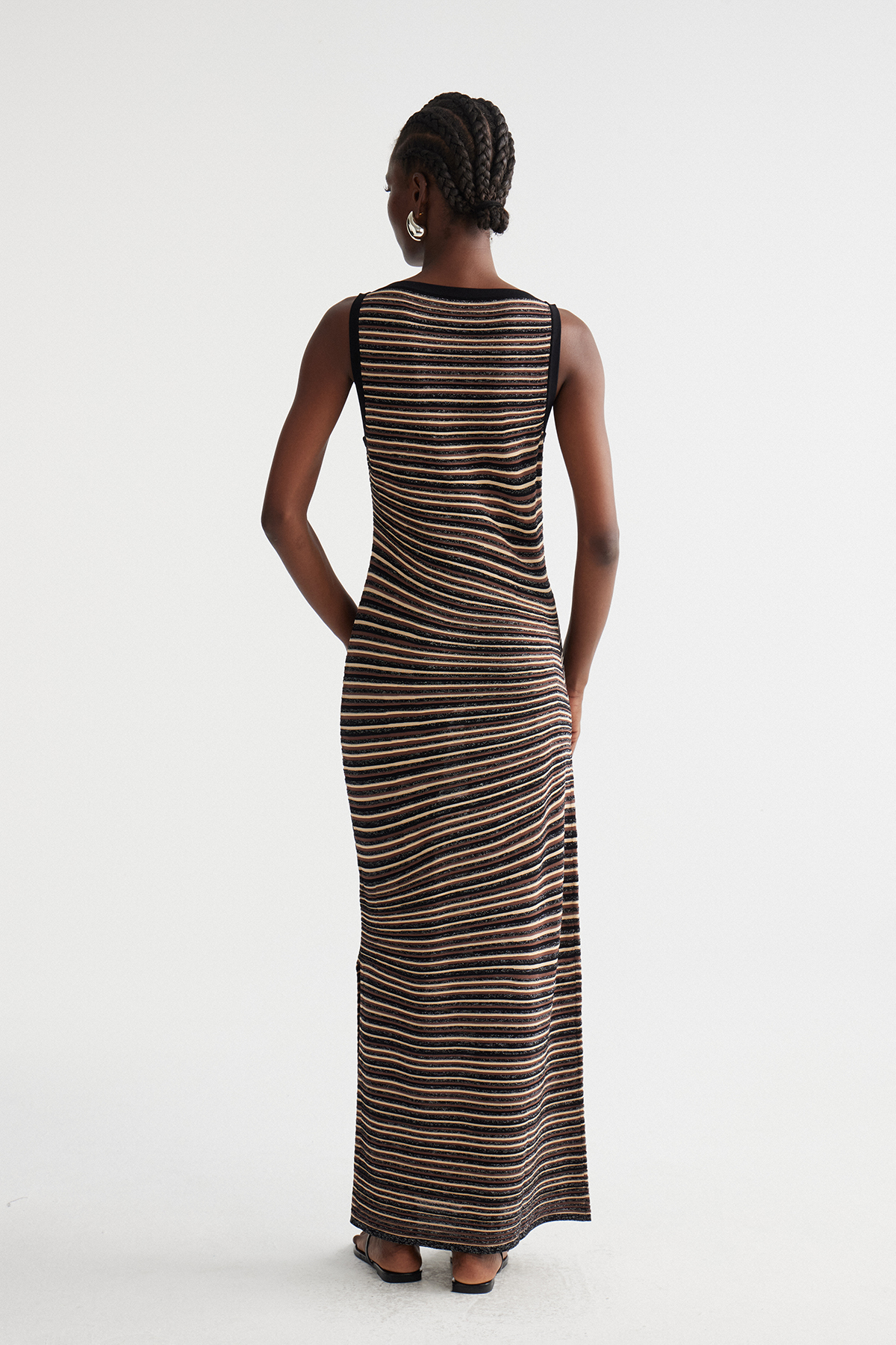 Inessa Sleeveless Stripe Maxi Dress