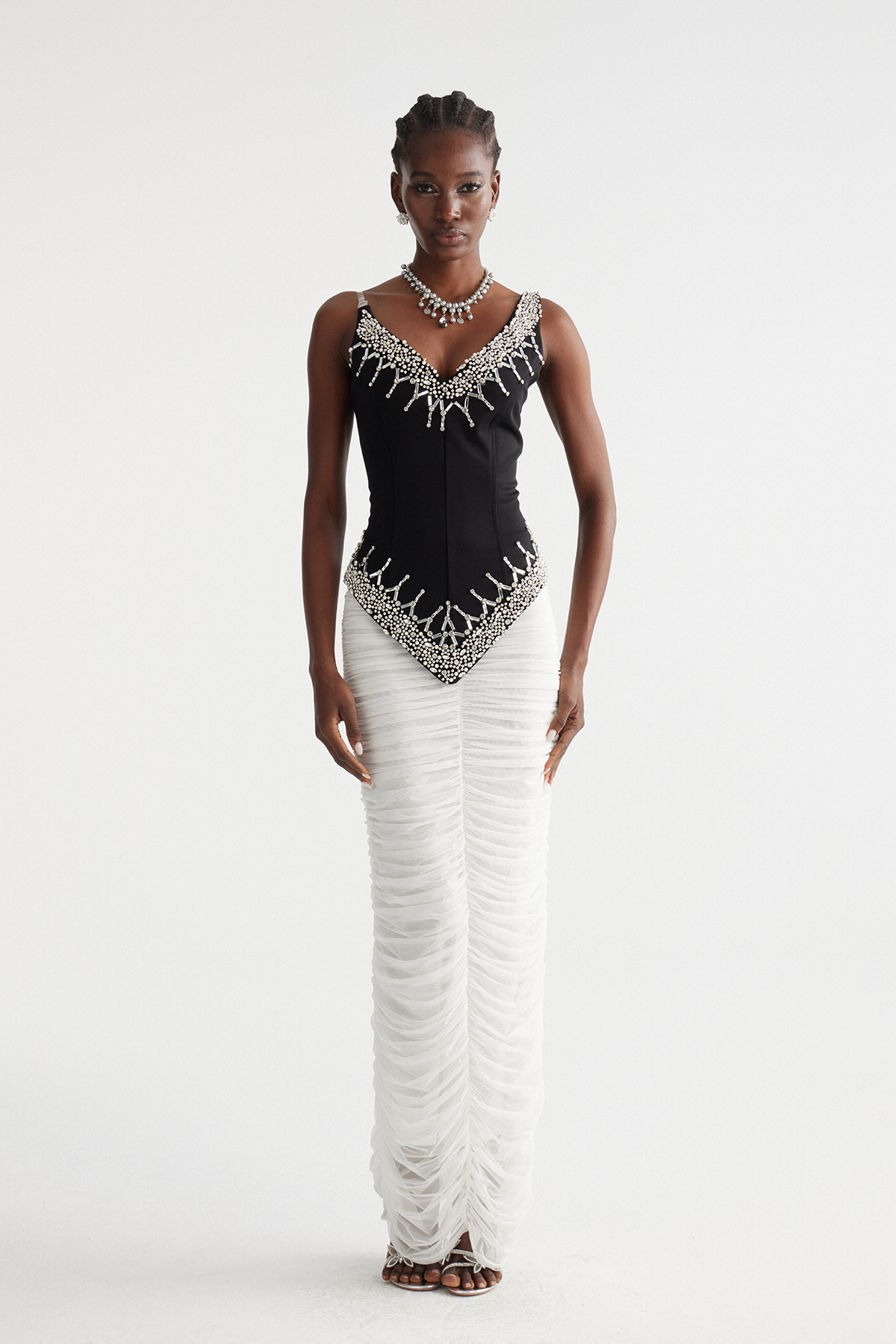 Ing Crystal Ruch Skirt Set