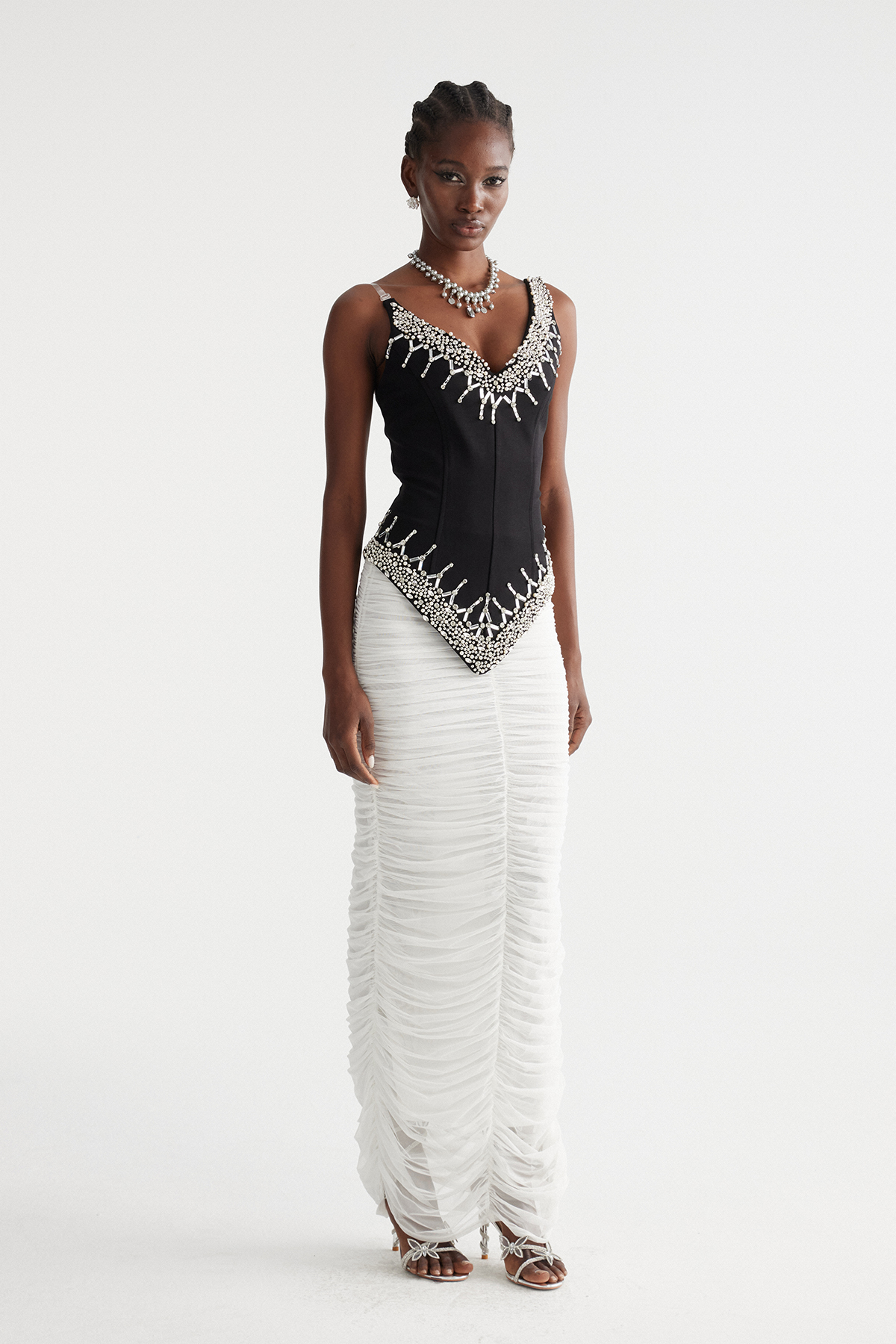 Ing Crystal Ruch Skirt Set