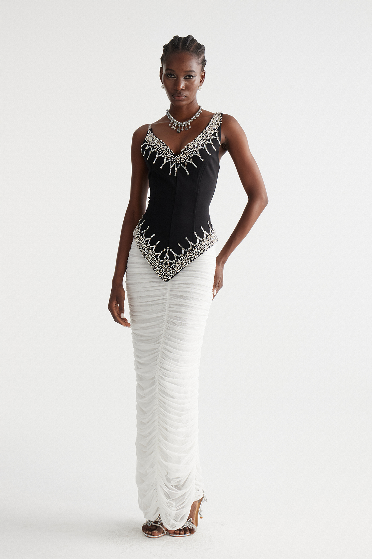 Ing Crystal Ruch Skirt Set