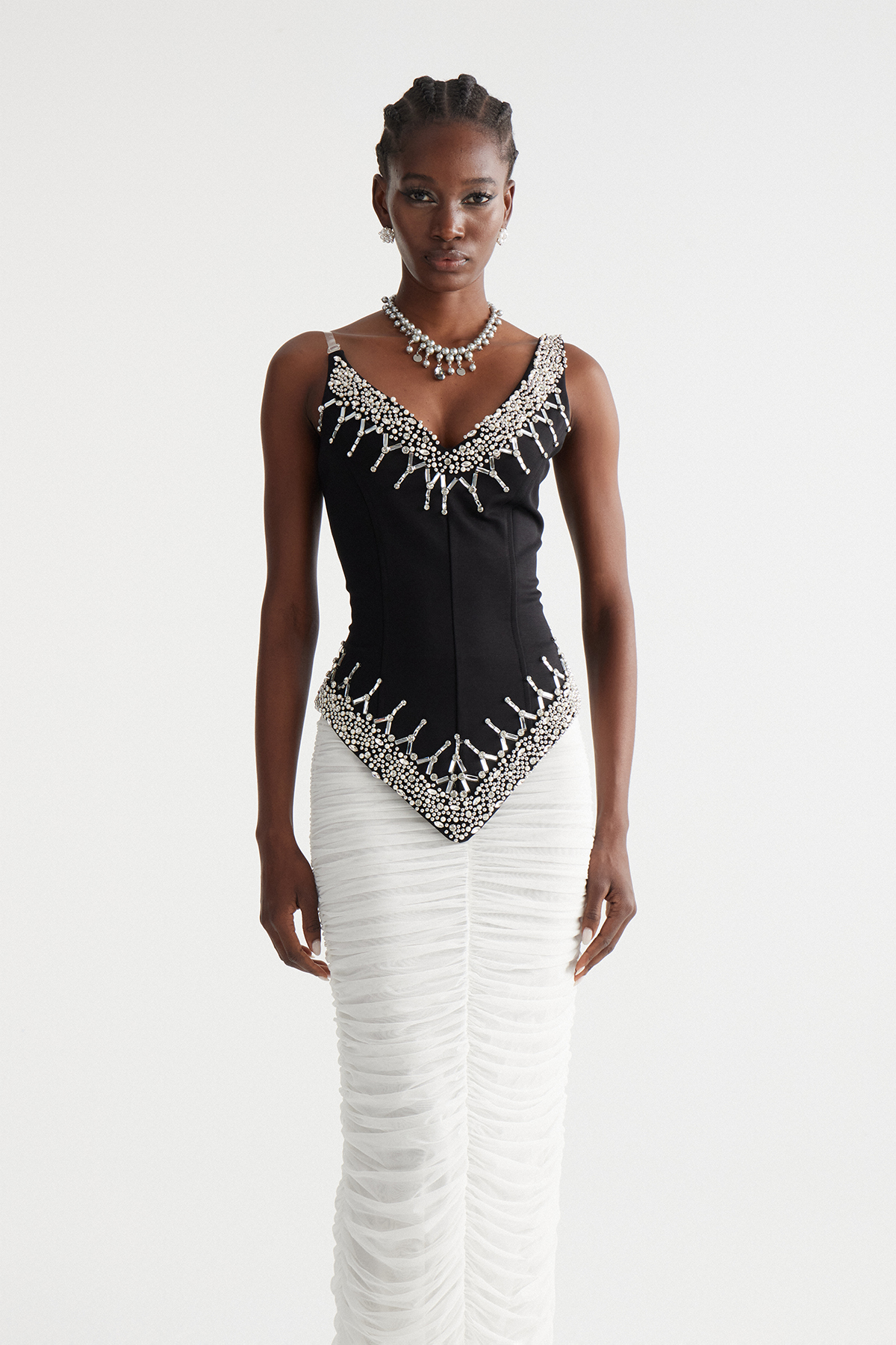 Ing Crystal Ruch Skirt Set