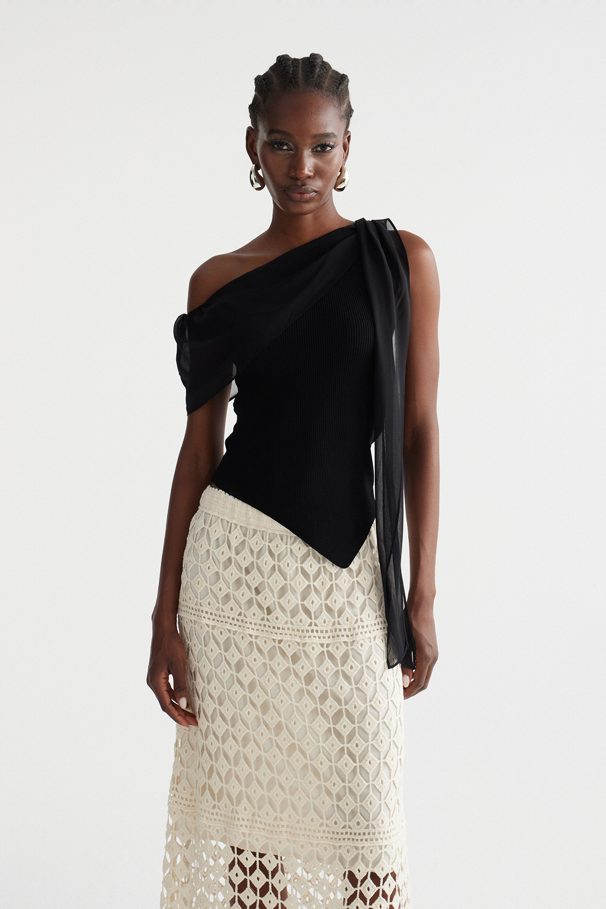 Ingalill Asymmetric Ruch Top