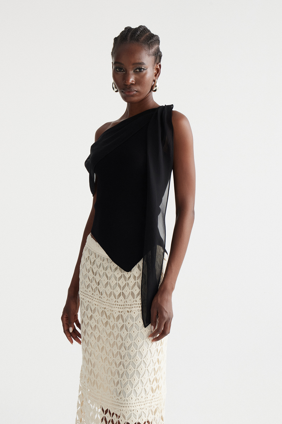 Ingalill Asymmetric Ruch Top