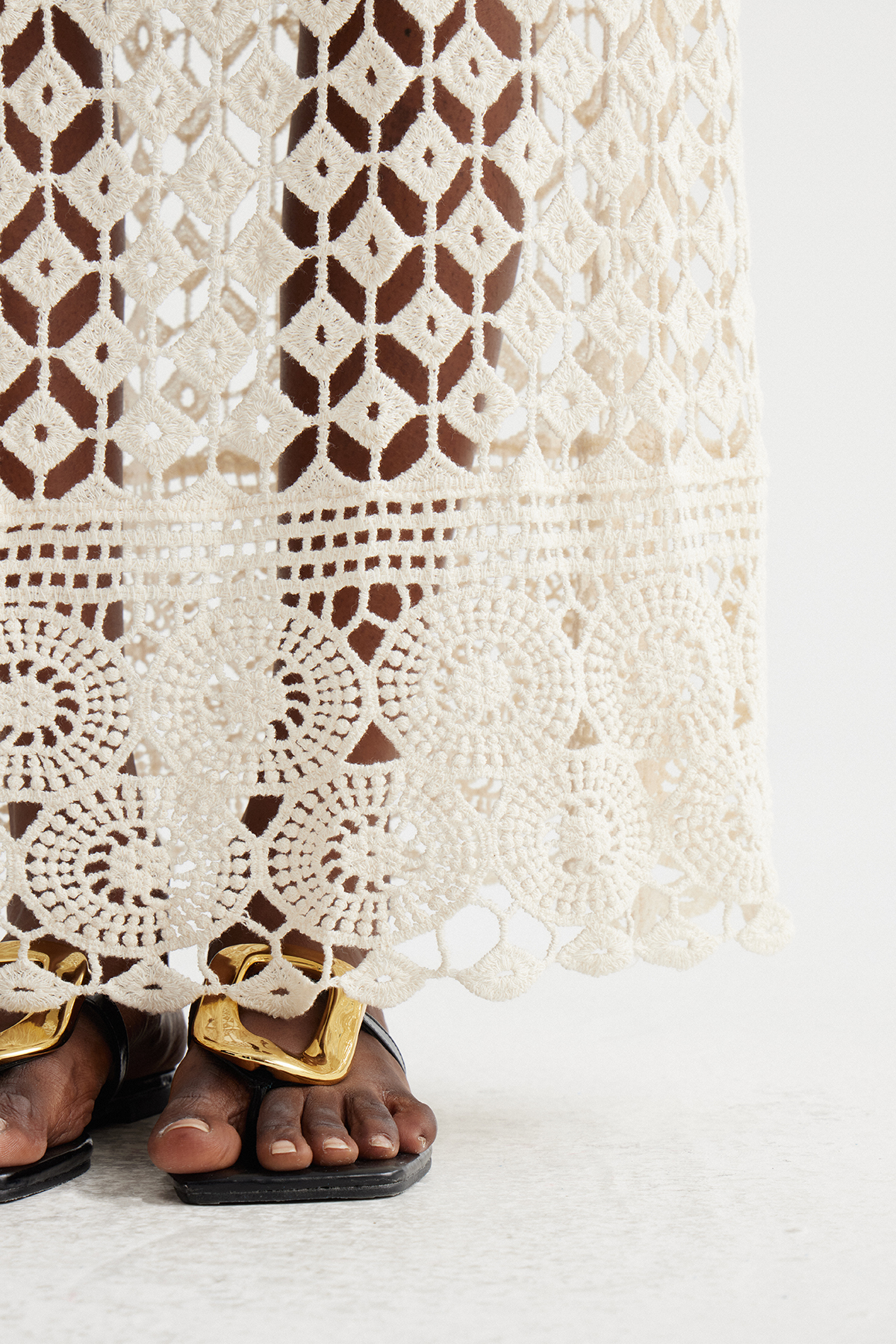 Ingar Lace Cutout Maxi Skirt