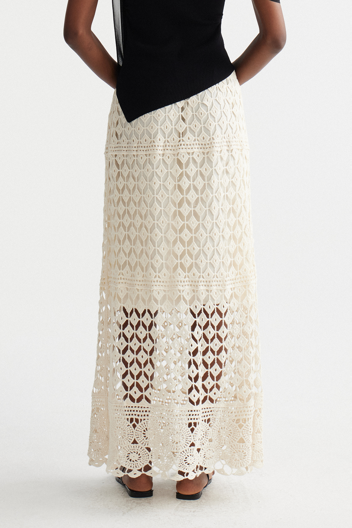 Ingar Lace Cutout Maxi Skirt