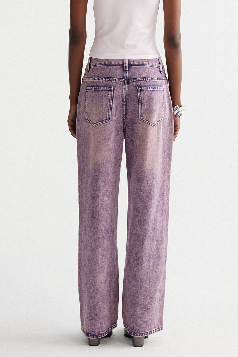 Inger Star Barrel Jeans In Purple