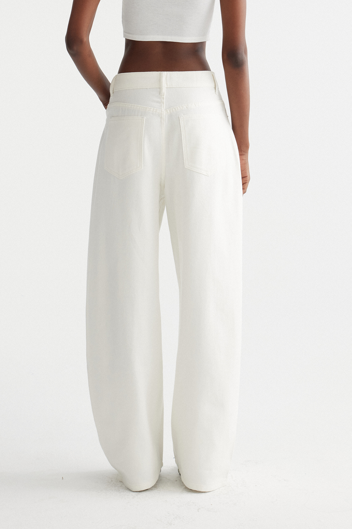 Ingi Wide Leg Jeans In White