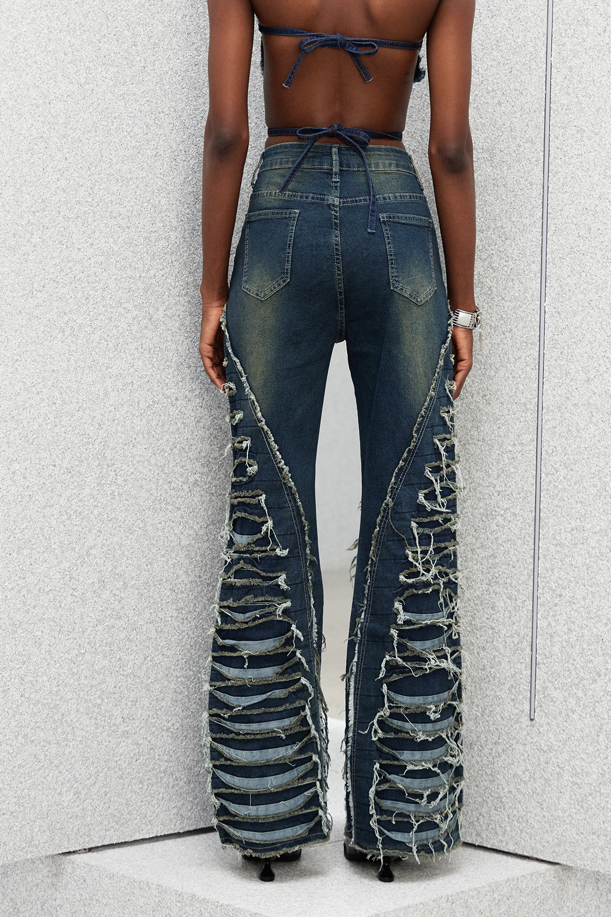 Ingimarr Ripped Fringe Jeans