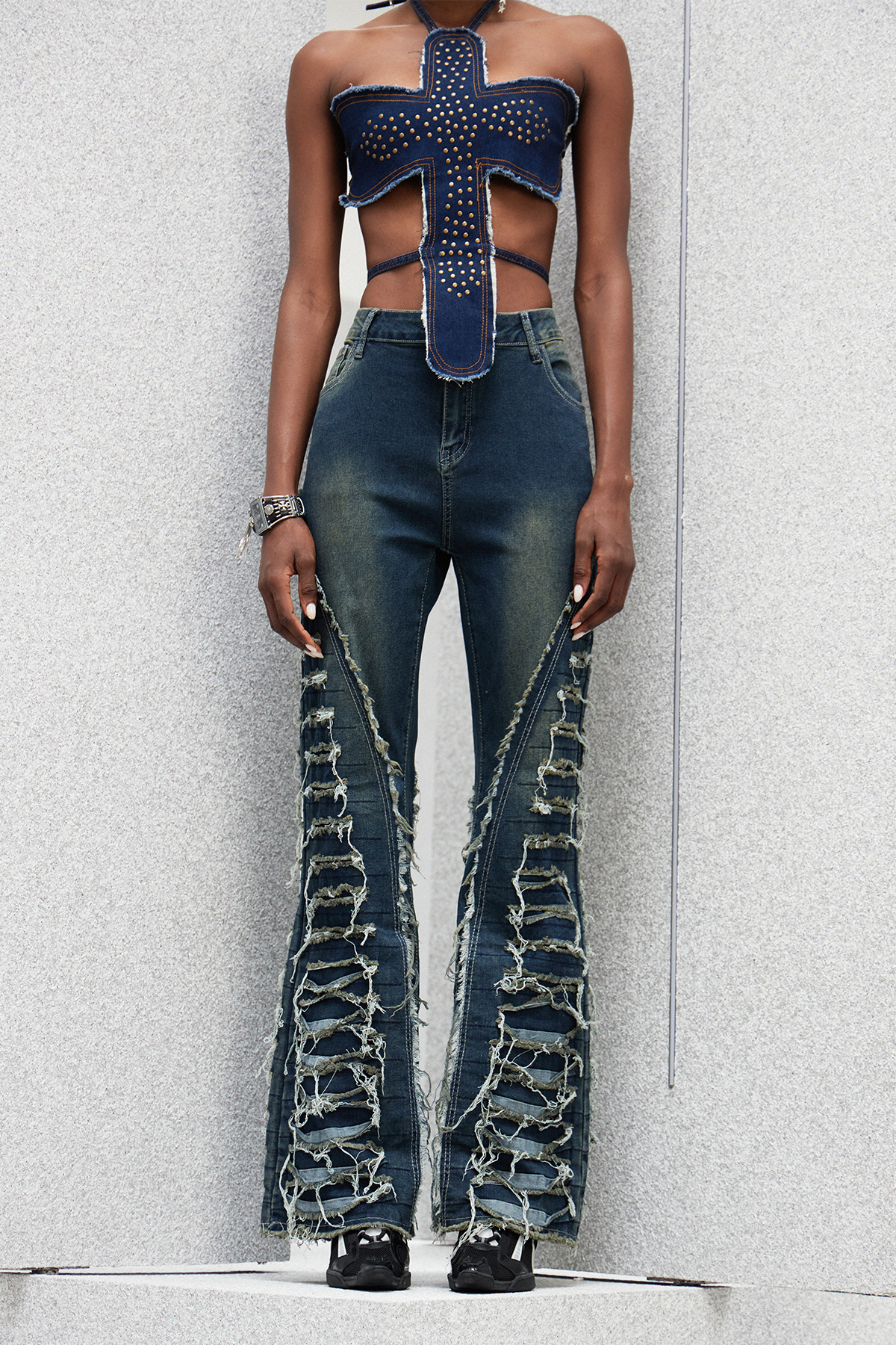 Ingimarr Ripped Fringe Jeans