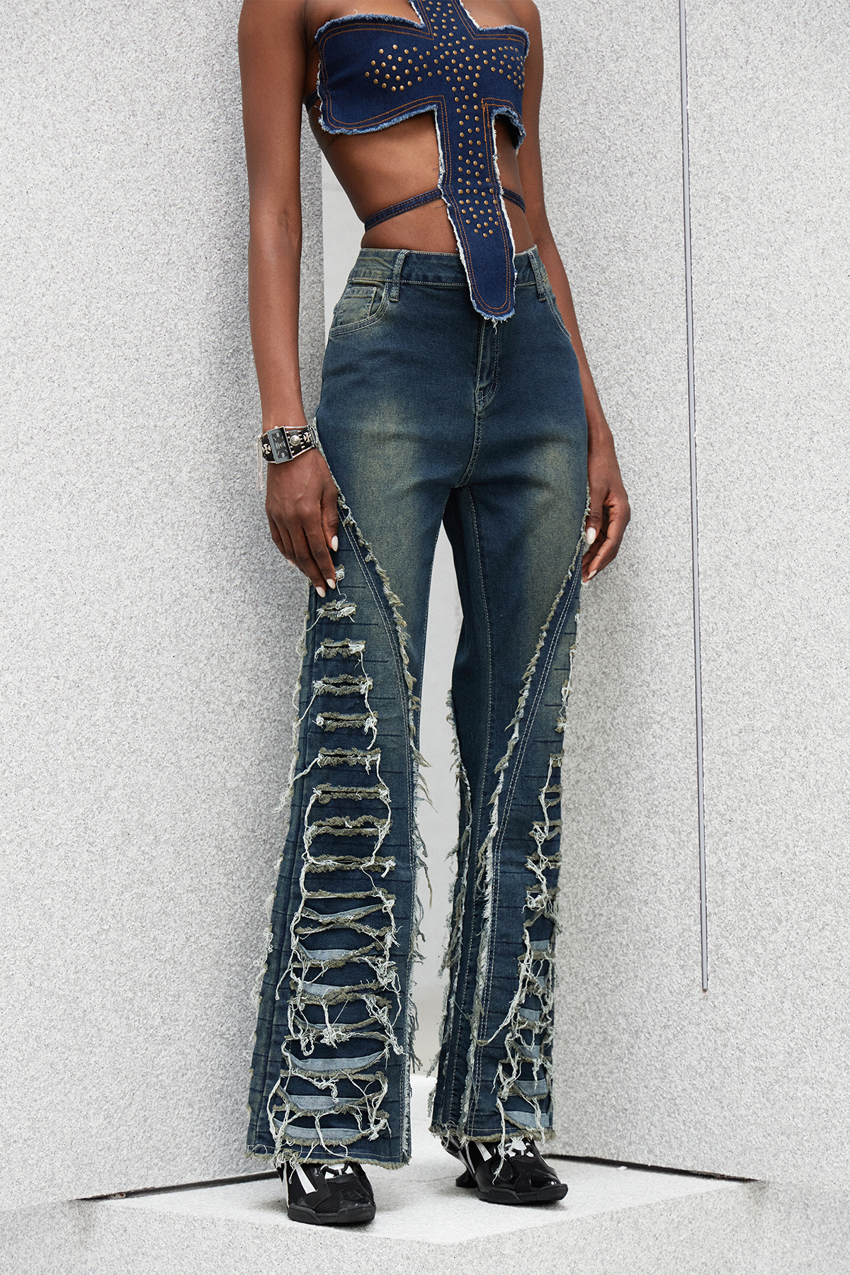 Ingimarr Ripped Fringe Jeans