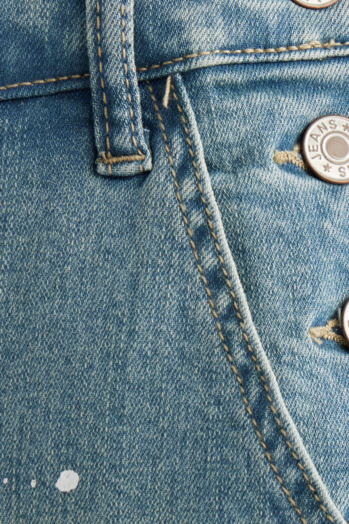 Ingkar Splattered Denim Overalls