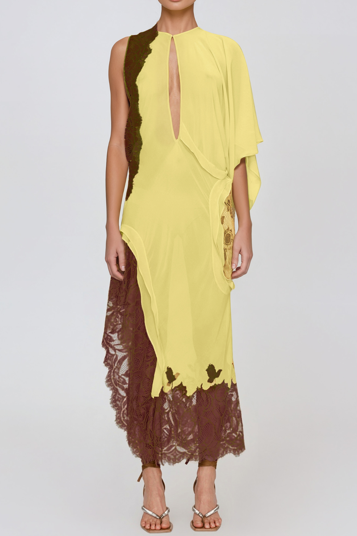 Ingomar Asymmetric Cutout Maxi Dress