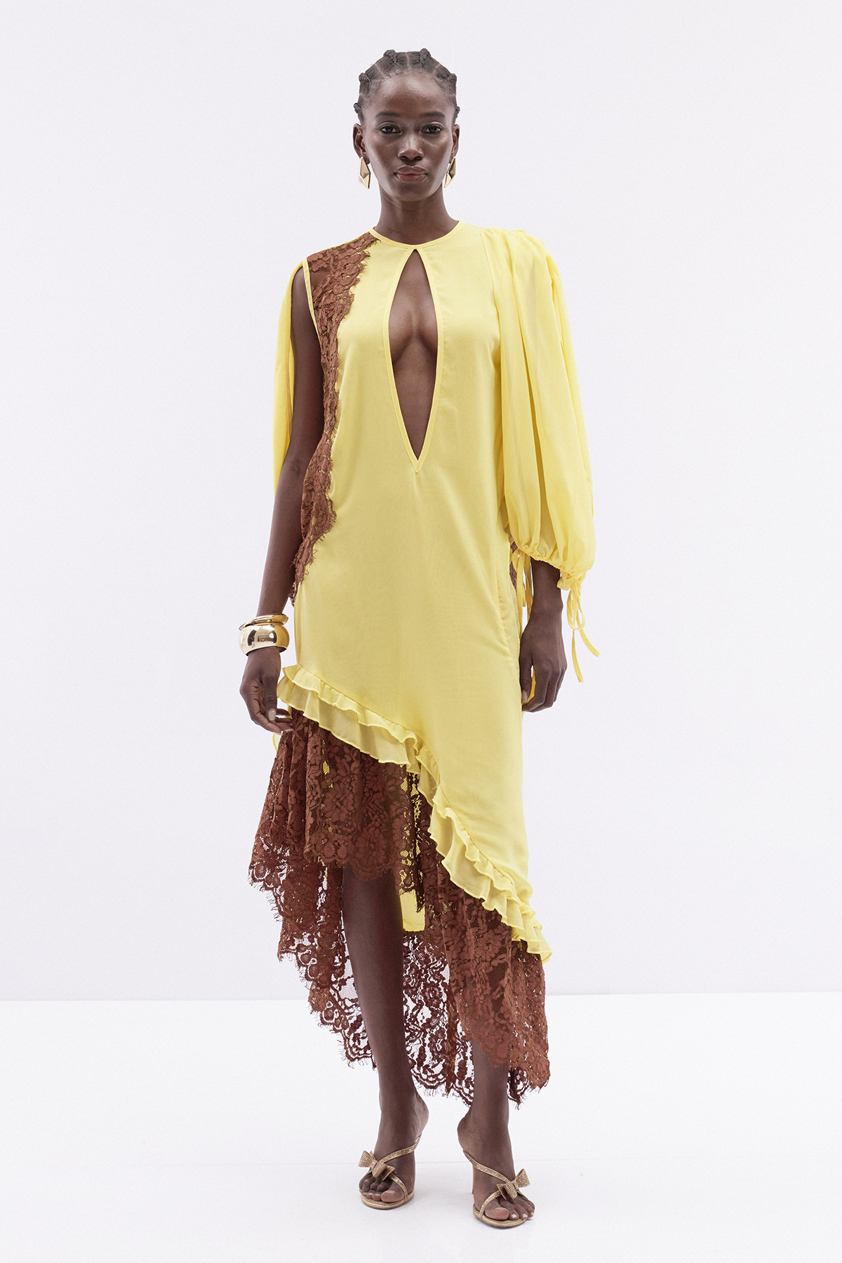 Ingomar Asymmetric Cutout Maxi Dress