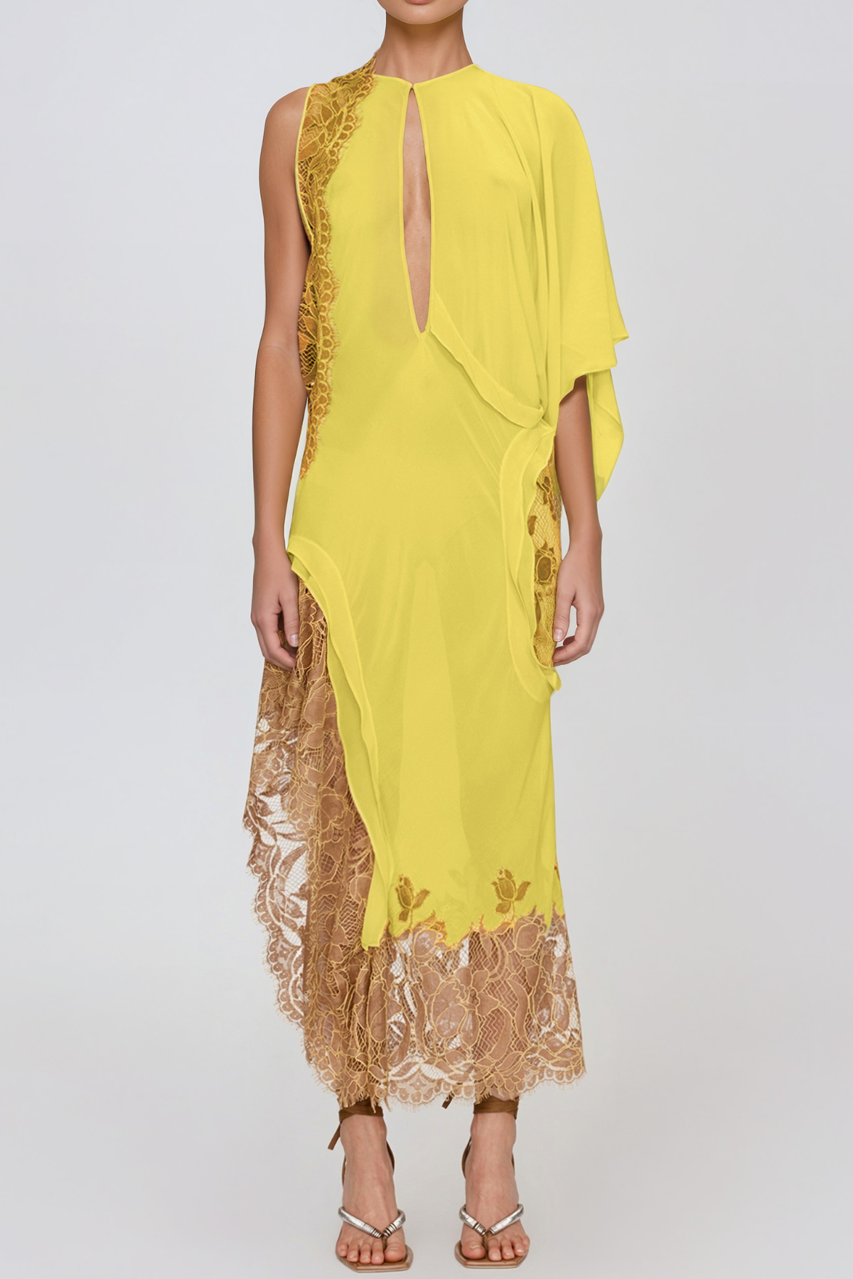 Ingomar Asymmetric Cutout Maxi Dress