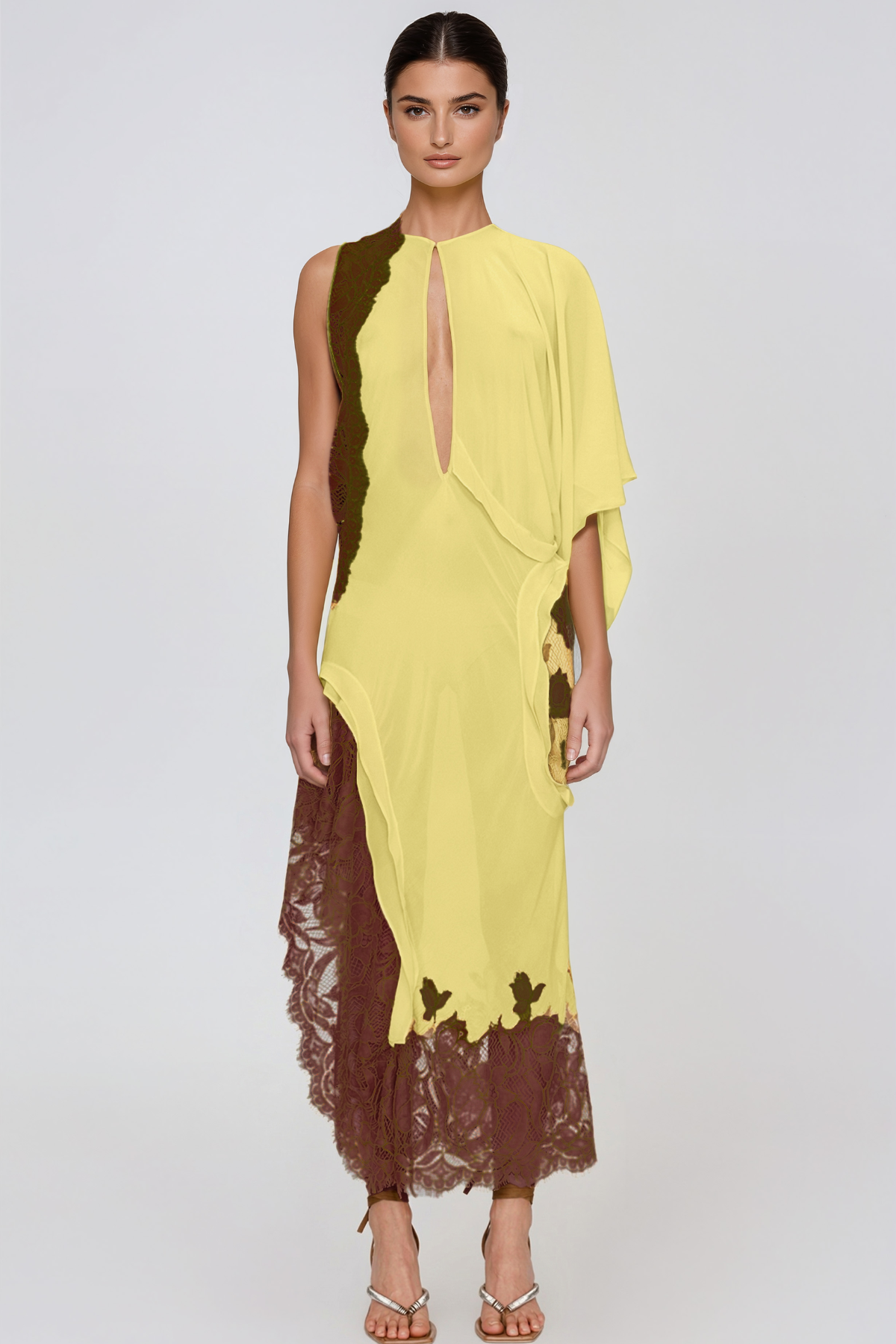 Ingomar Asymmetric Cutout Maxi Dress