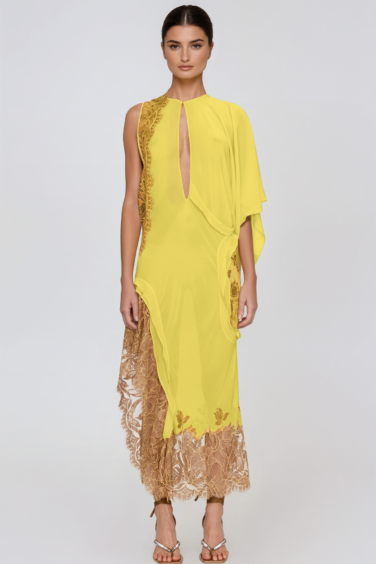 Ingomar Asymmetric Cutout Maxi Dress