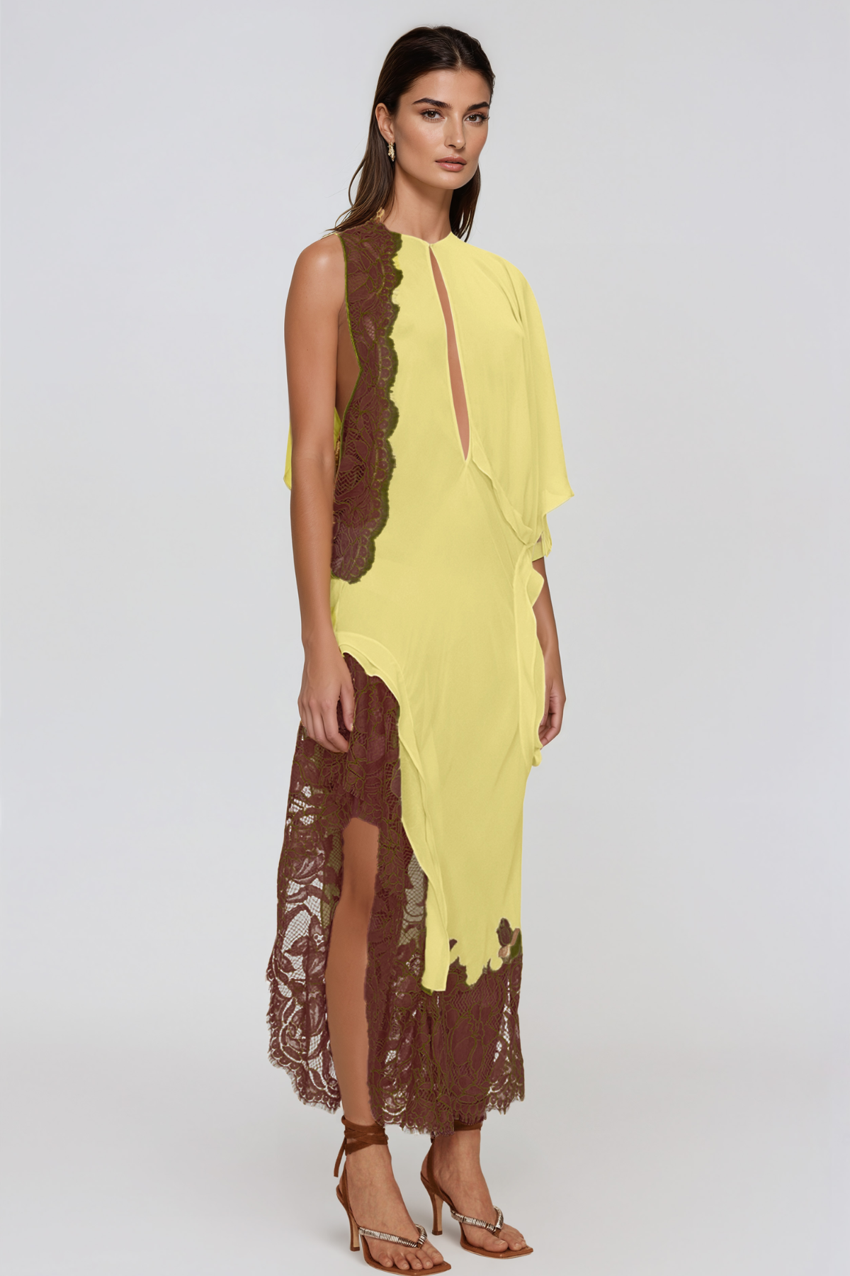 Ingomar Asymmetric Cutout Maxi Dress
