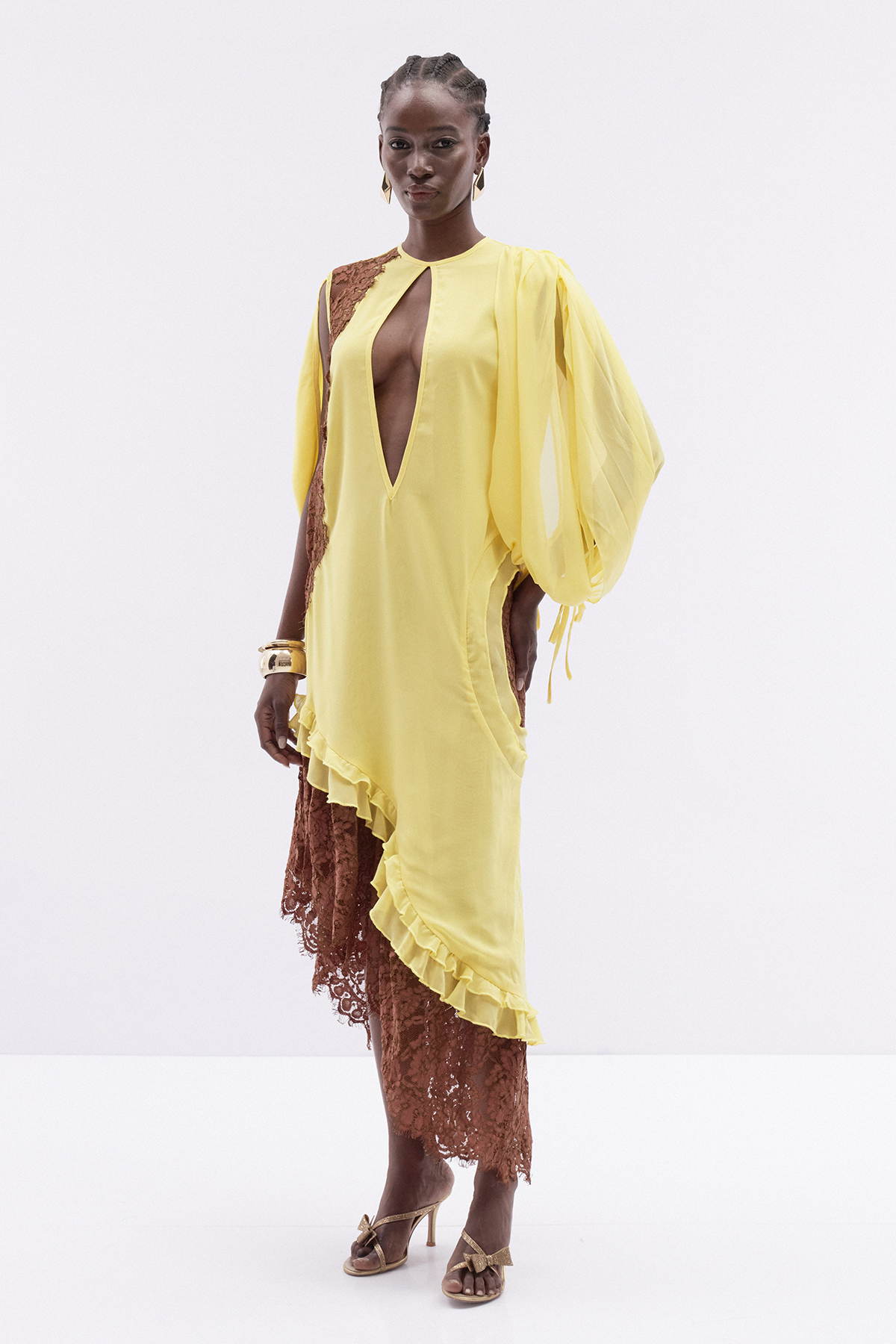 Ingomar Asymmetric Cutout Maxi Dress