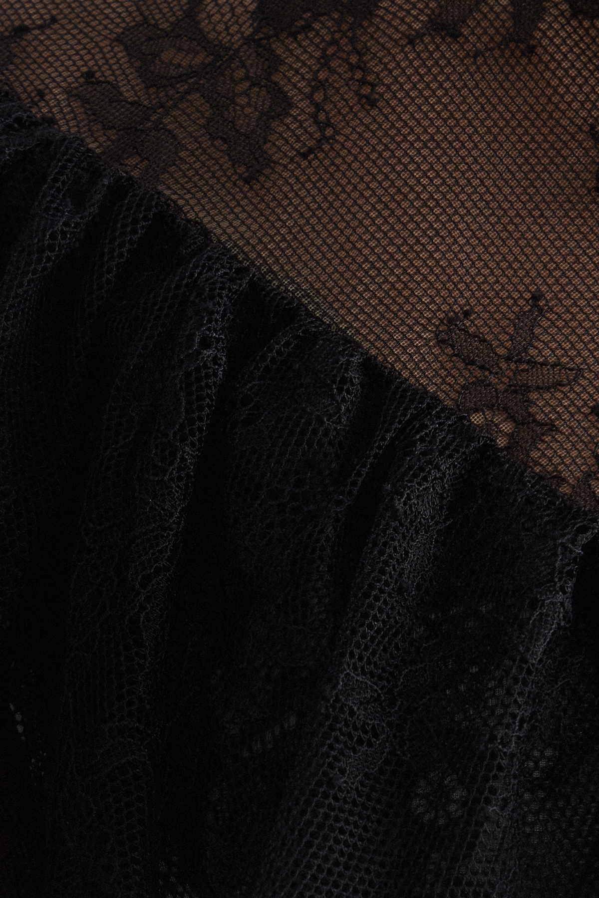 Ingrida Lace Ruffle Mini Dress