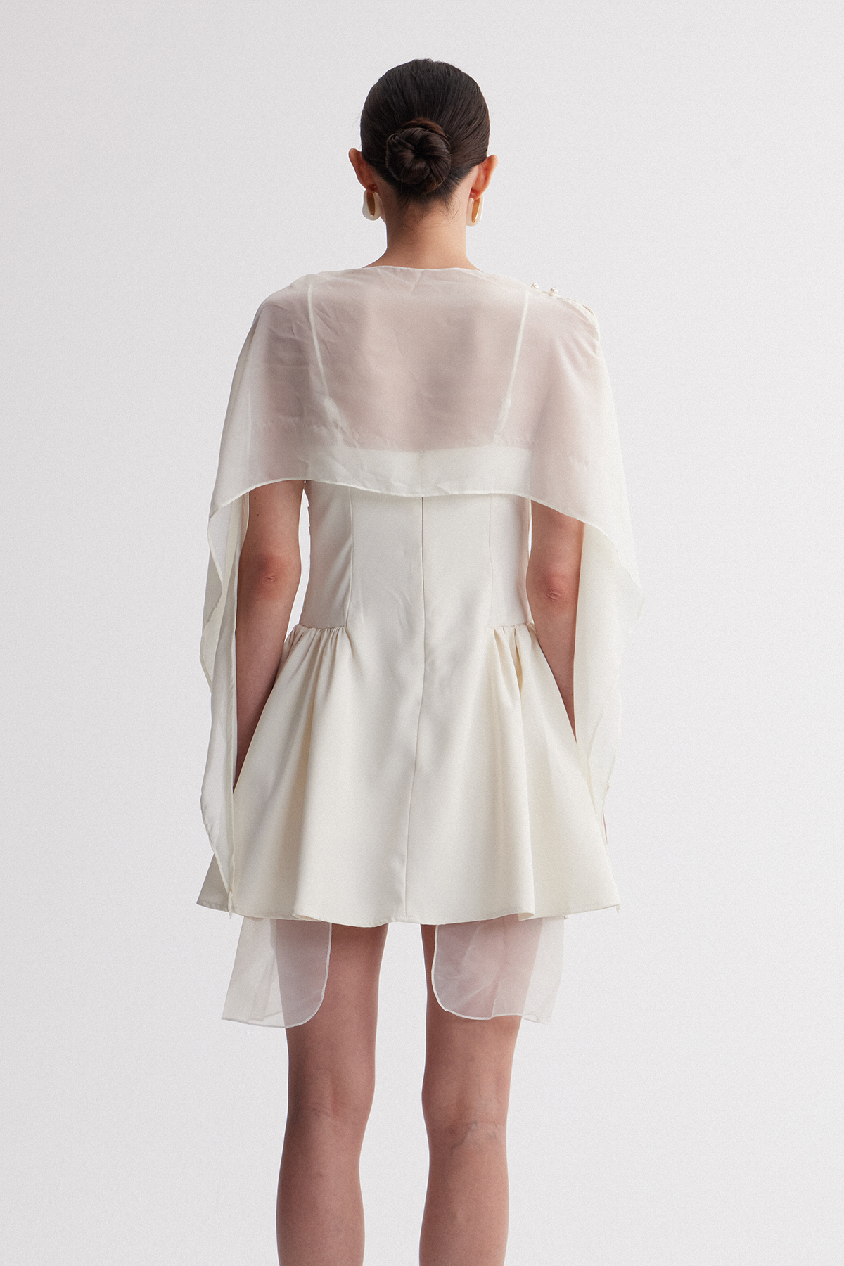 Inhar Ruch Mesh Shawl Mini Dress