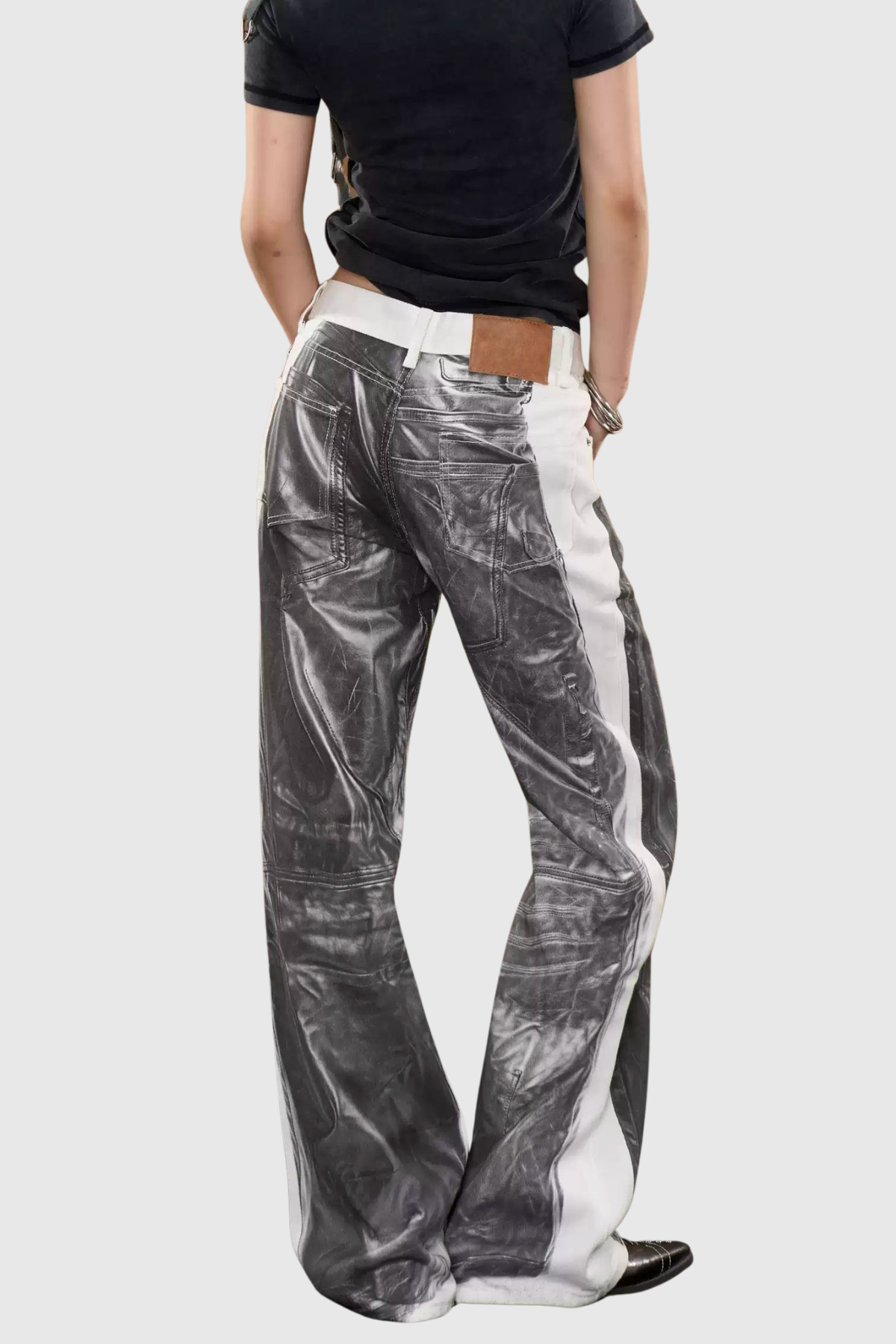 Inkeri Print Deconstruct Jeans