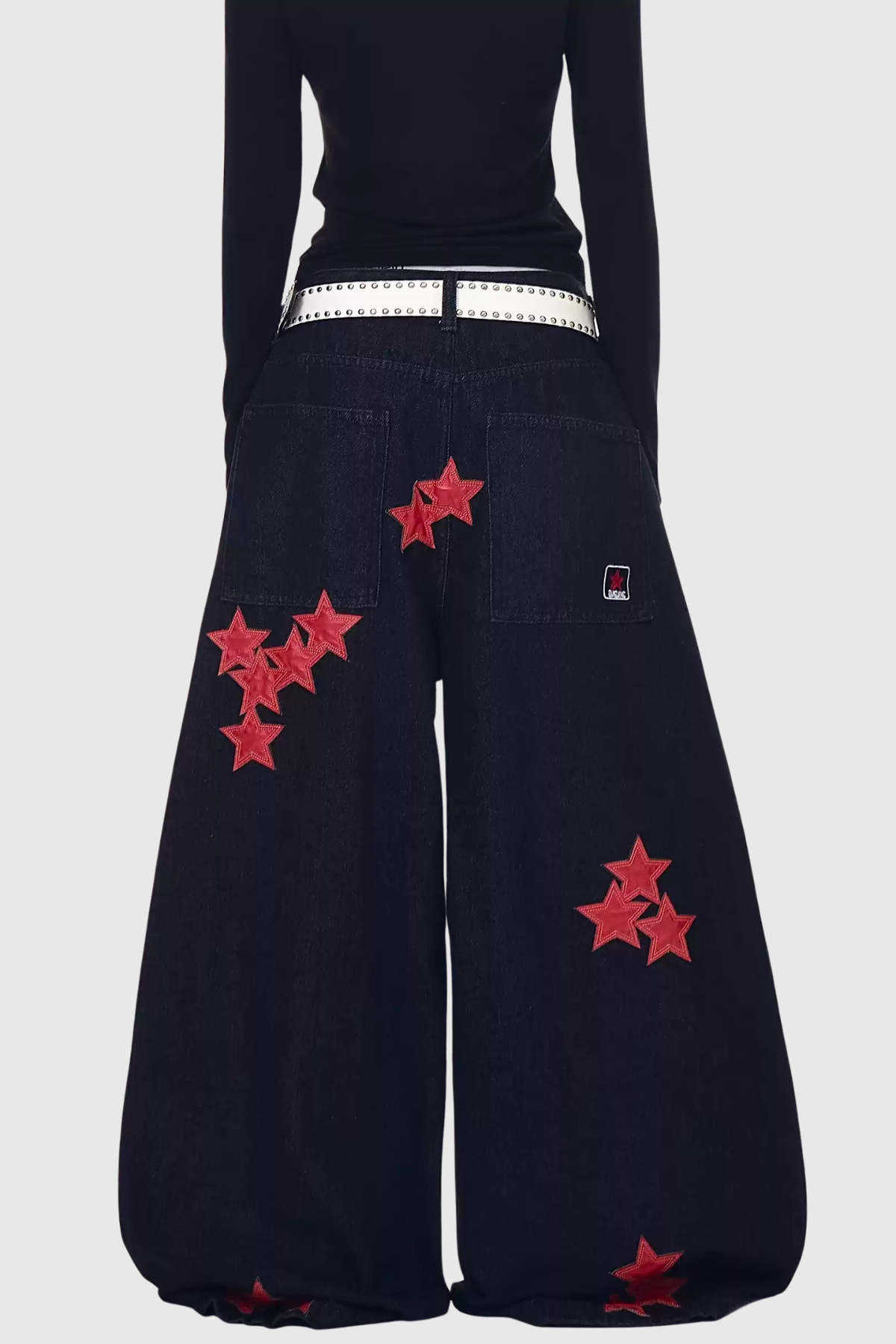 Inma Star Rhinestone Baggy Jeans