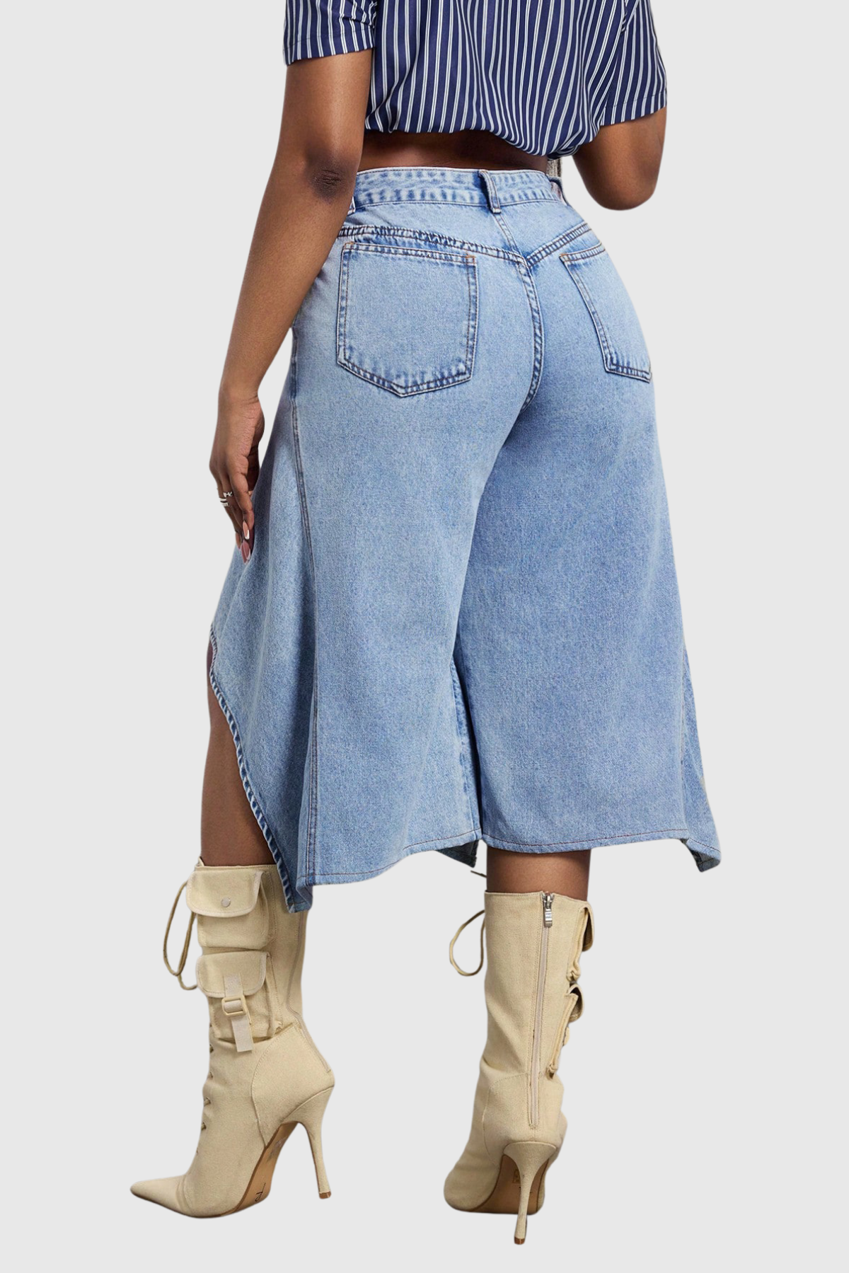 Innocenzo Ruffle Capri Jeans