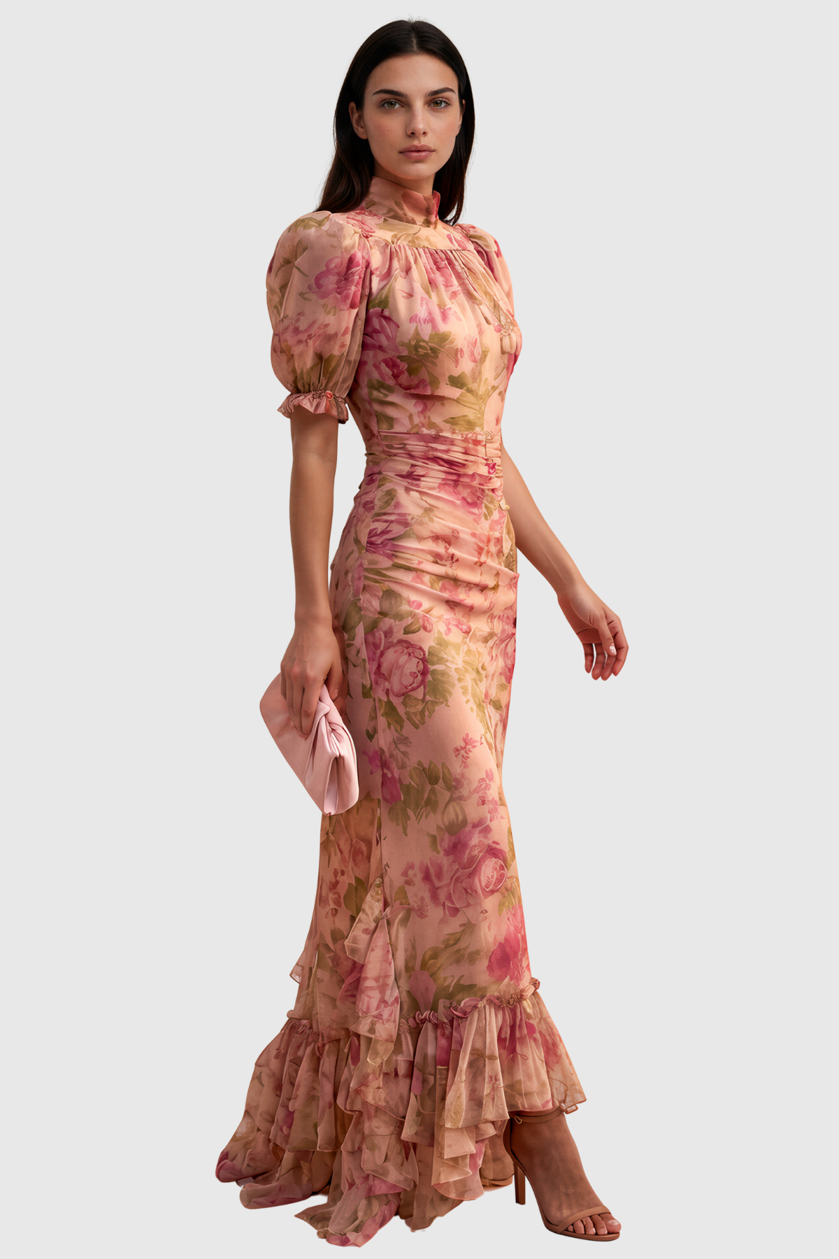 Inola Puff Sleeve Floral Maxi Dress