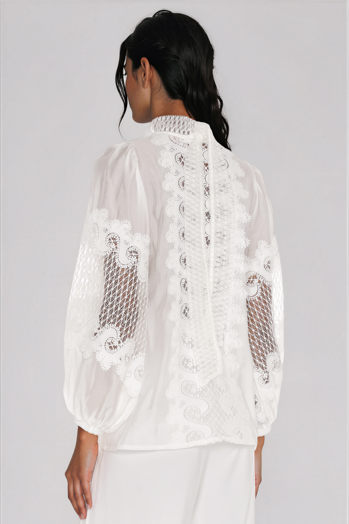 Into Lace High Neck Mesh Top