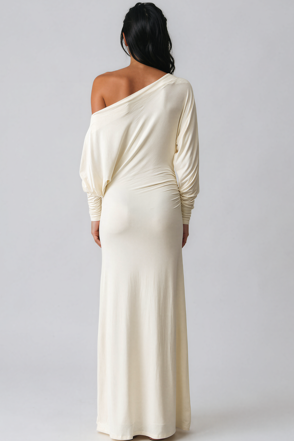Inunnguaq Long Sleeve Ruch Maxi Dress