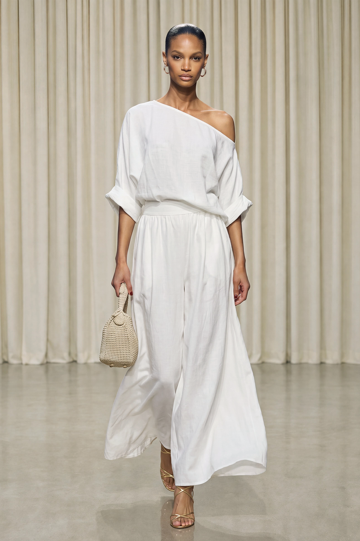 Inunnguaq One Shoulder Ruch Pants Set
