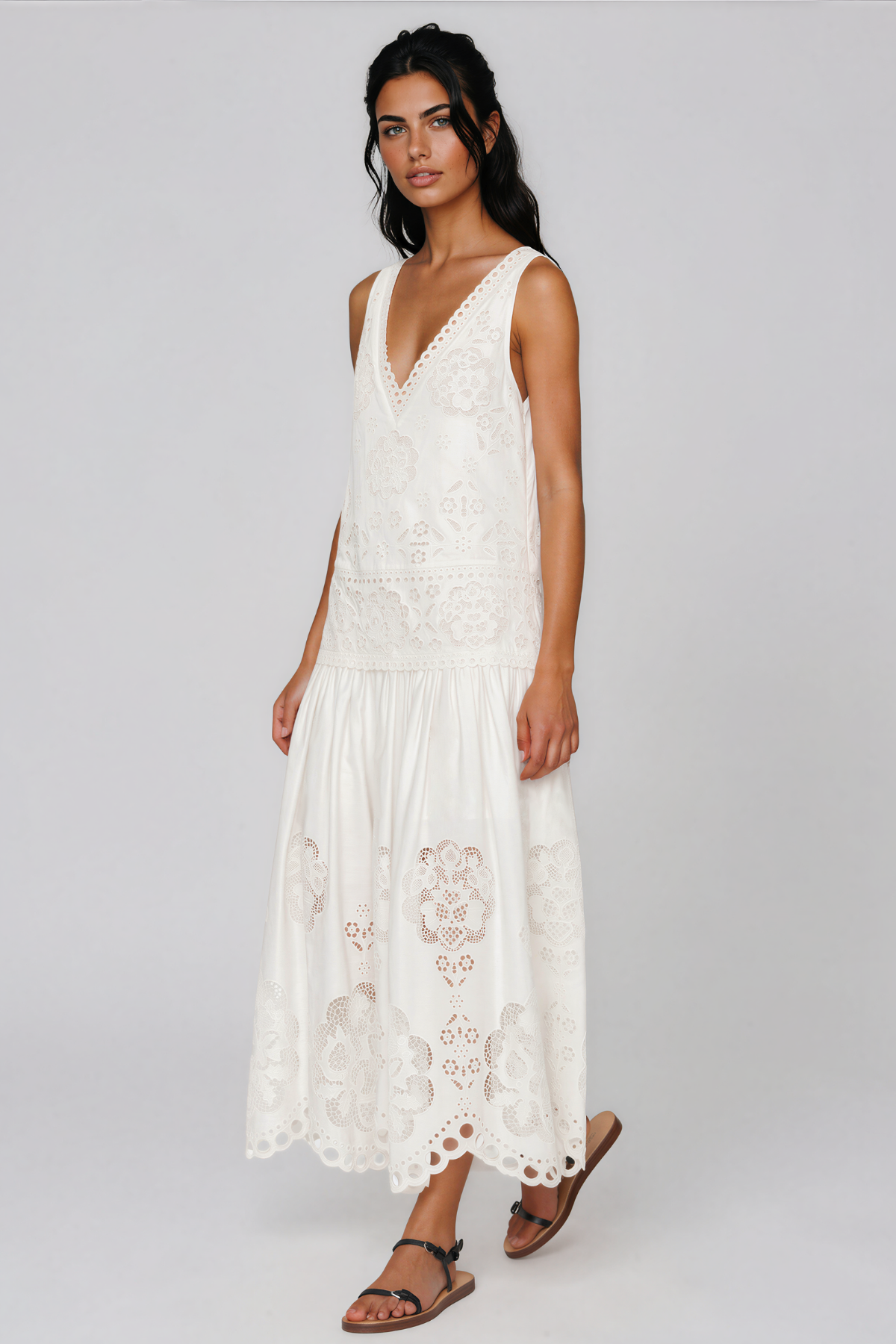 Io Plunge Floral Maxi Dress