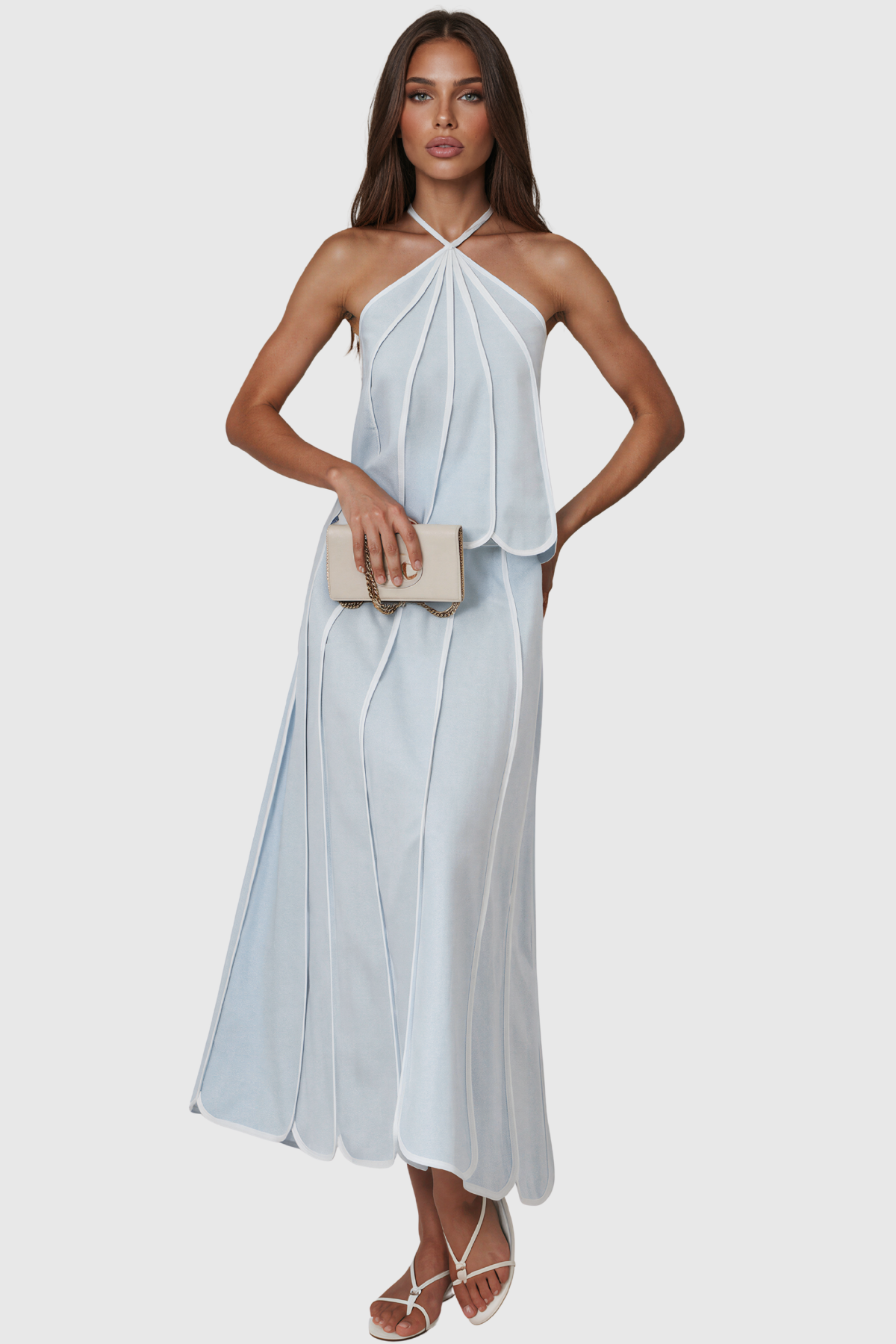 Ioachim Halter Neck Flared Skirt Set