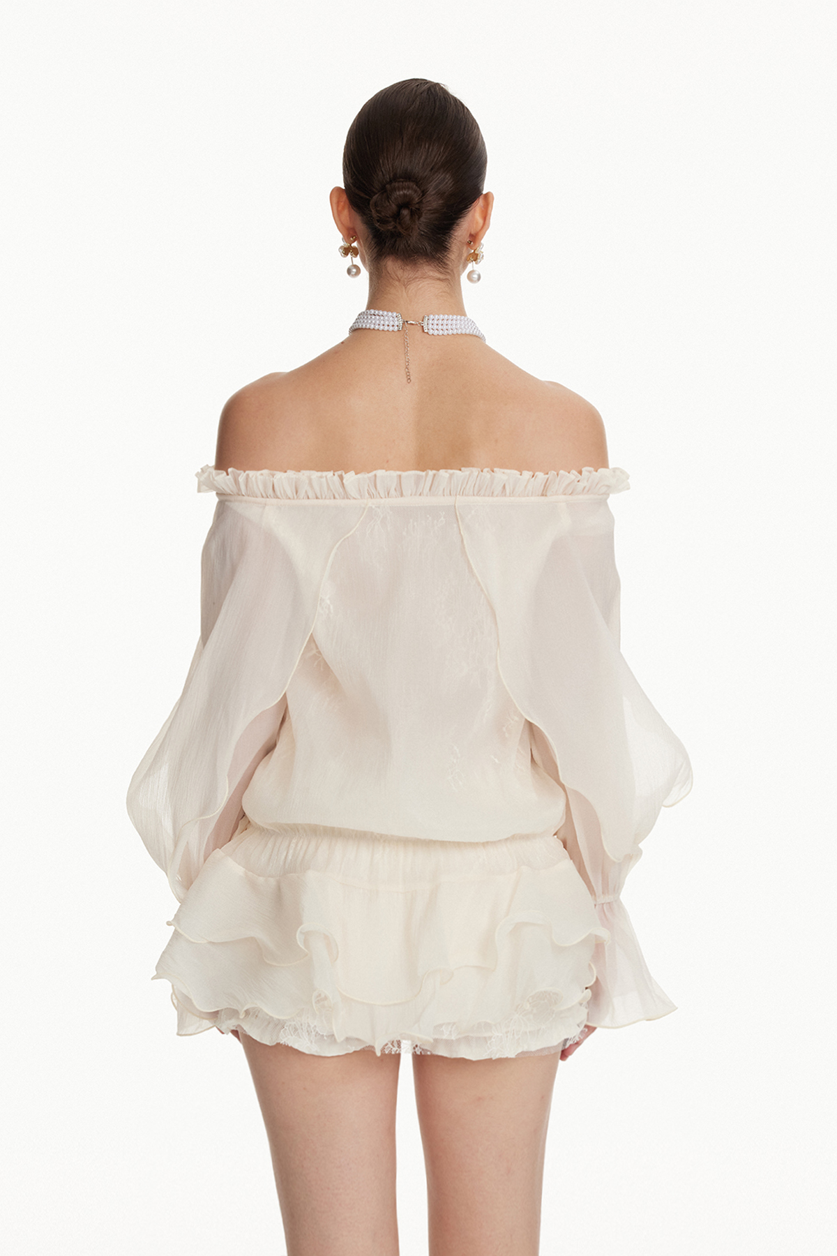 Ioane Off Shoulder Ruffle Mini Dress