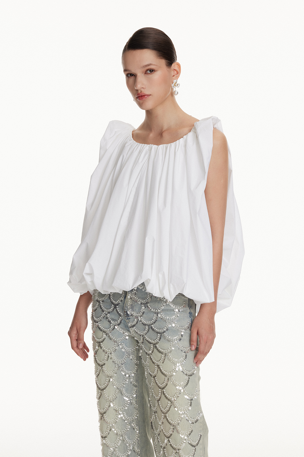 Ioanna Sleeveless Bubble Top