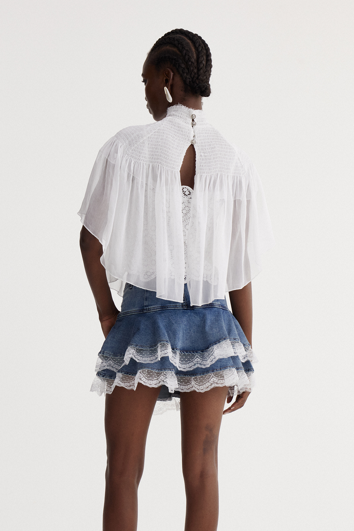 Ioannicius Crop Shawl Top