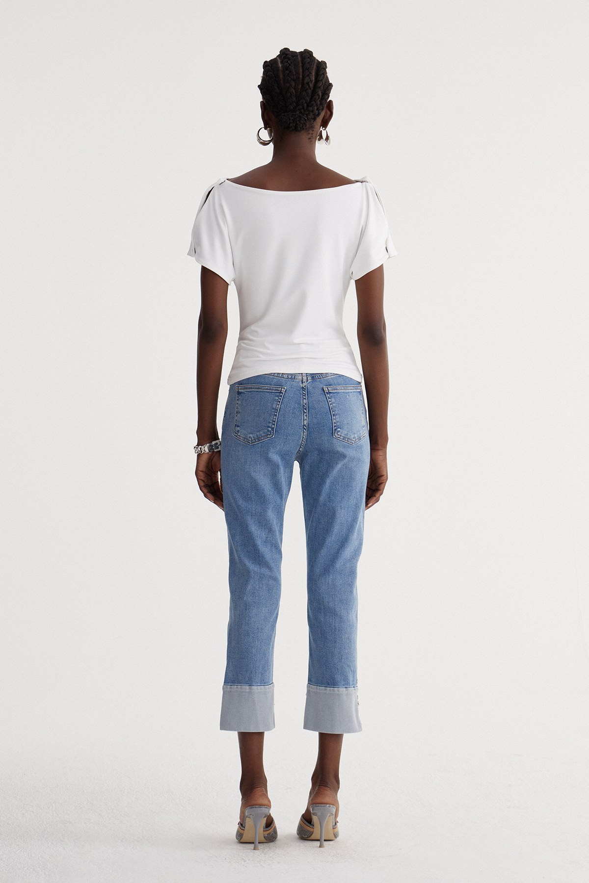 Iocasta Rhinestone Barrel Jeans