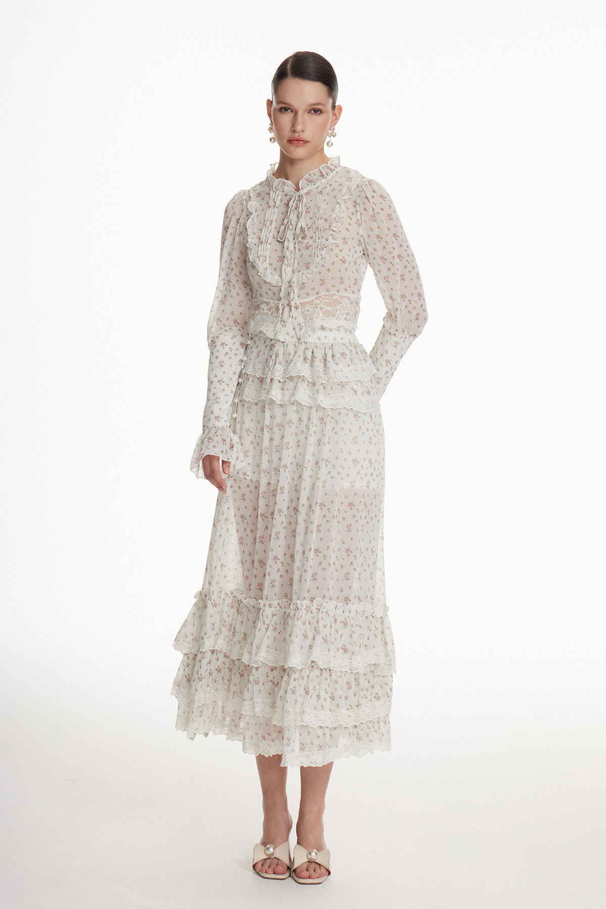 Iolanda Floral Lace Skirt Set